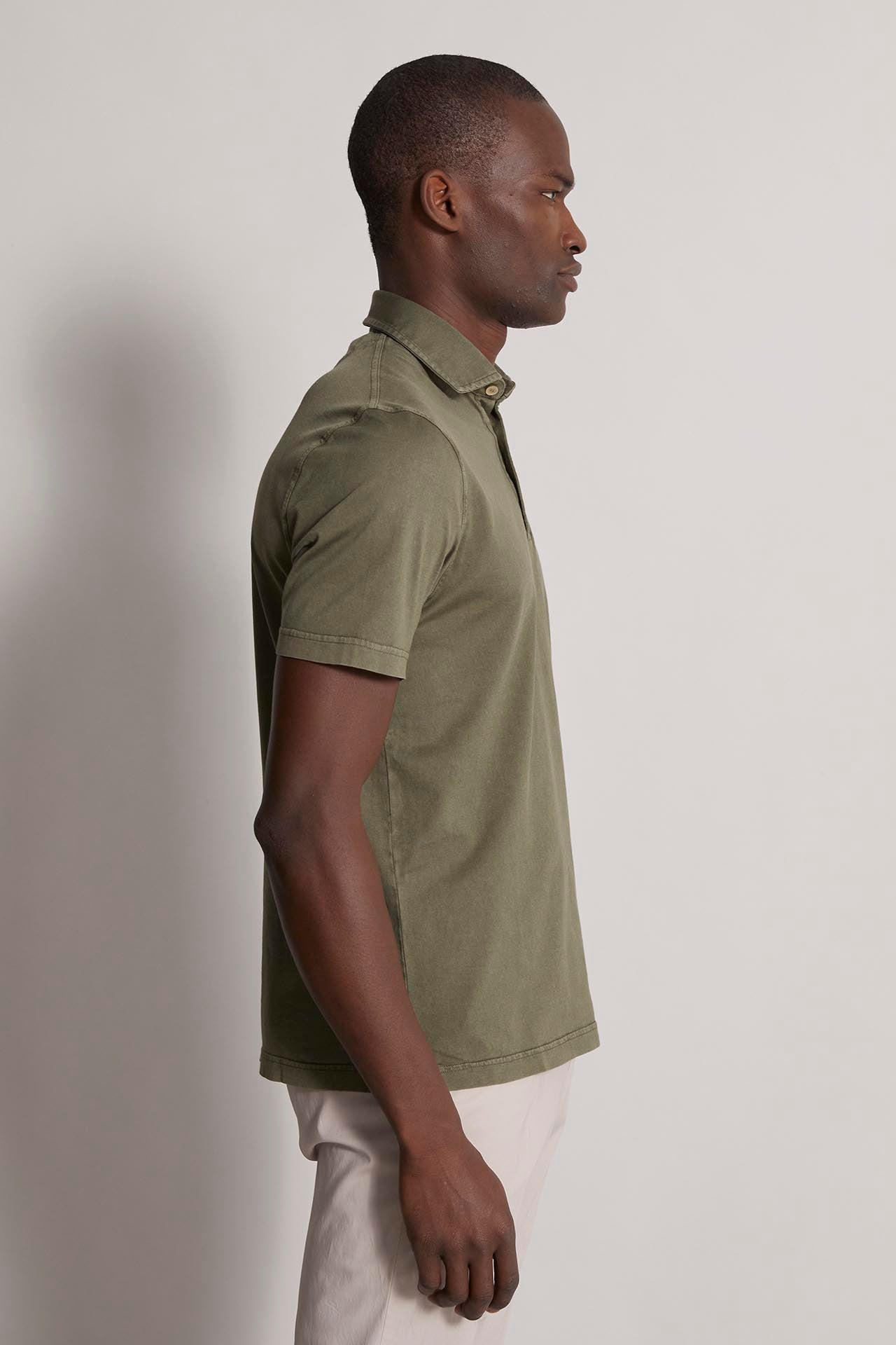 Mens olive best sale green polo