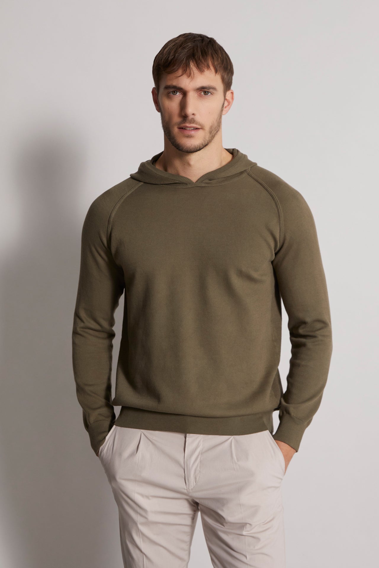 Erik knitted cotton hoodie