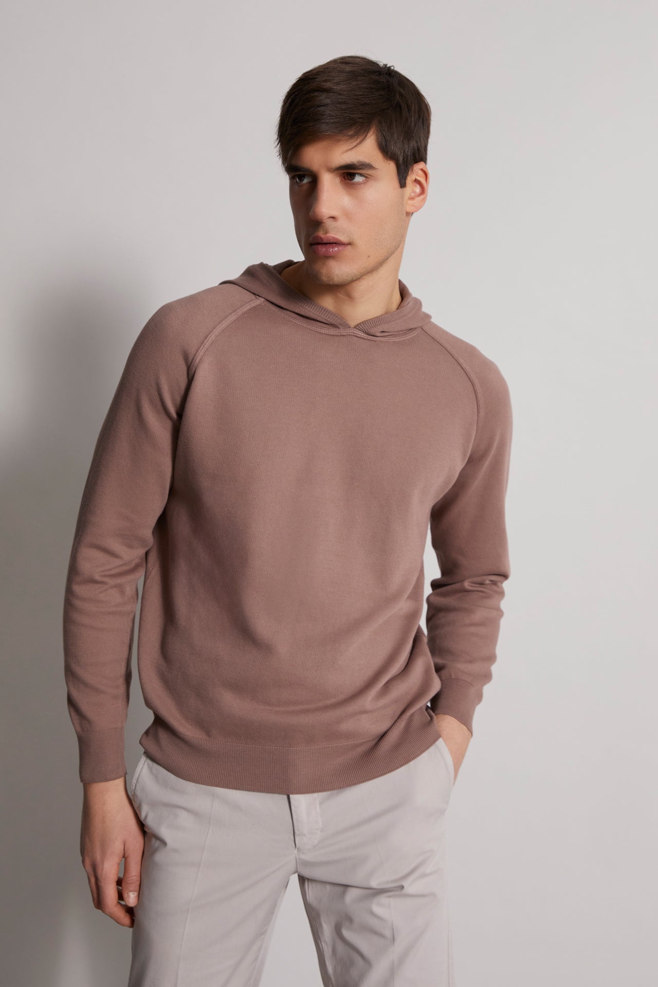 Erik knitted cotton hoodie