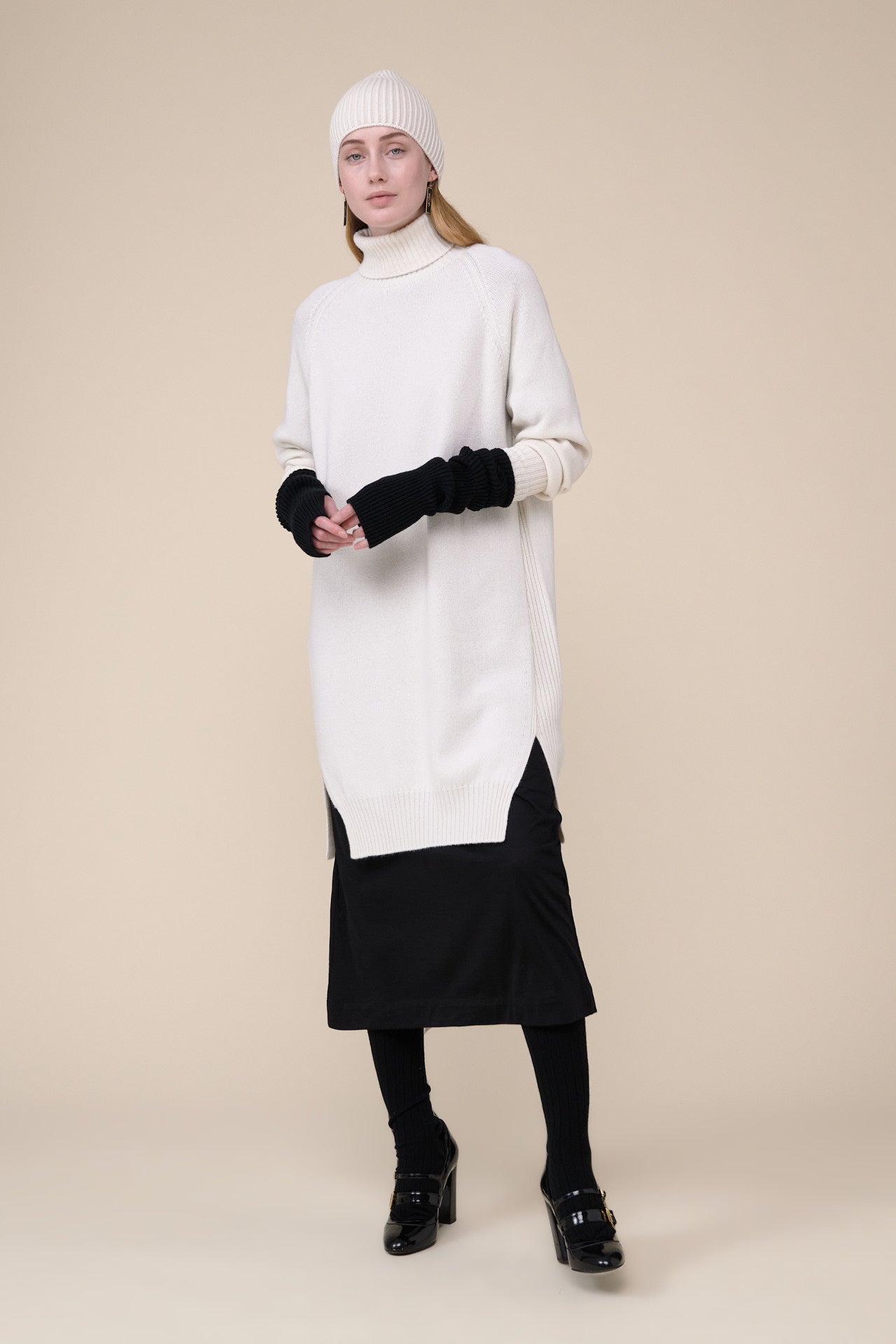 Blanche Turtleneck Cashmere Dress