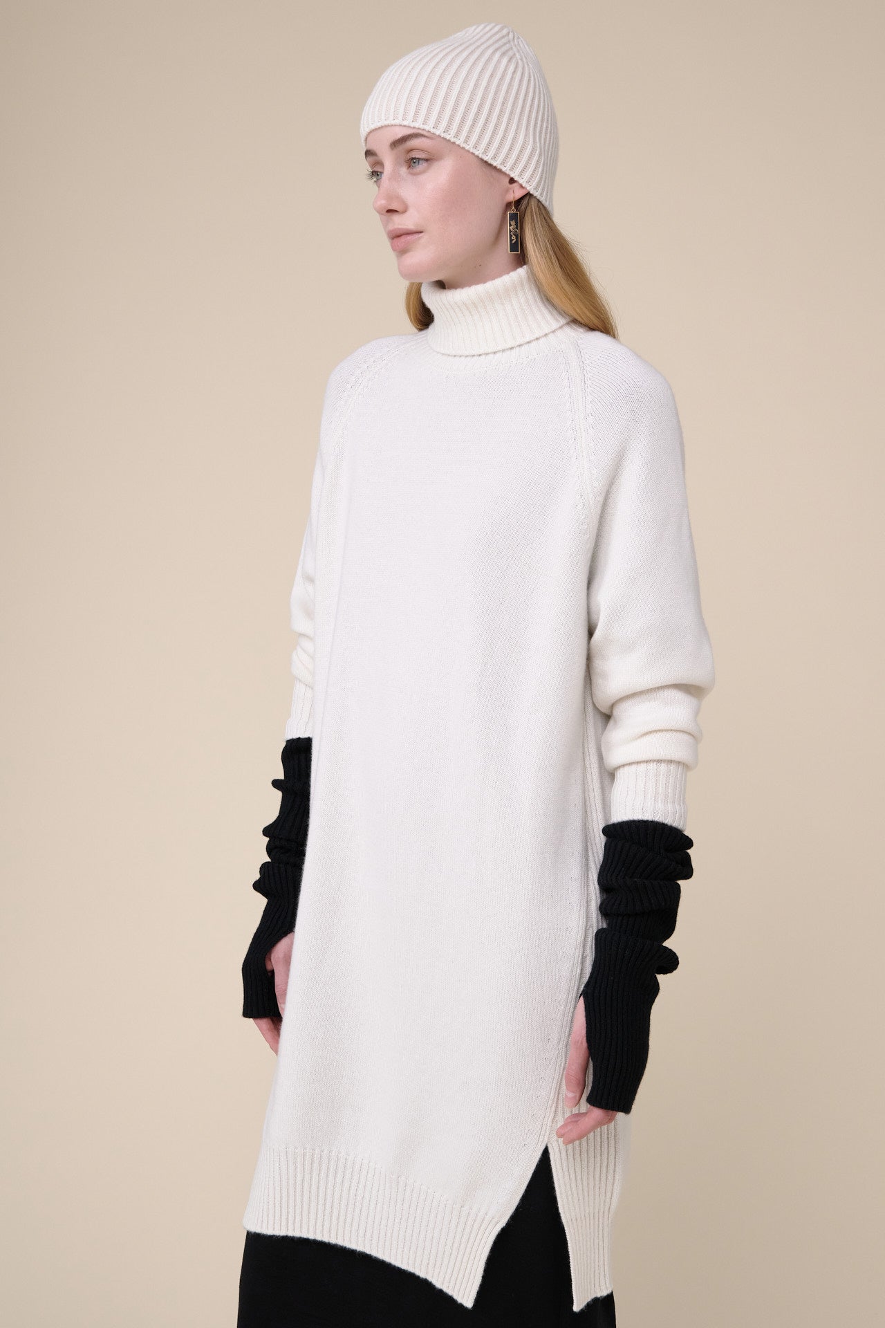 Blanche Turtleneck Cashmere Dress