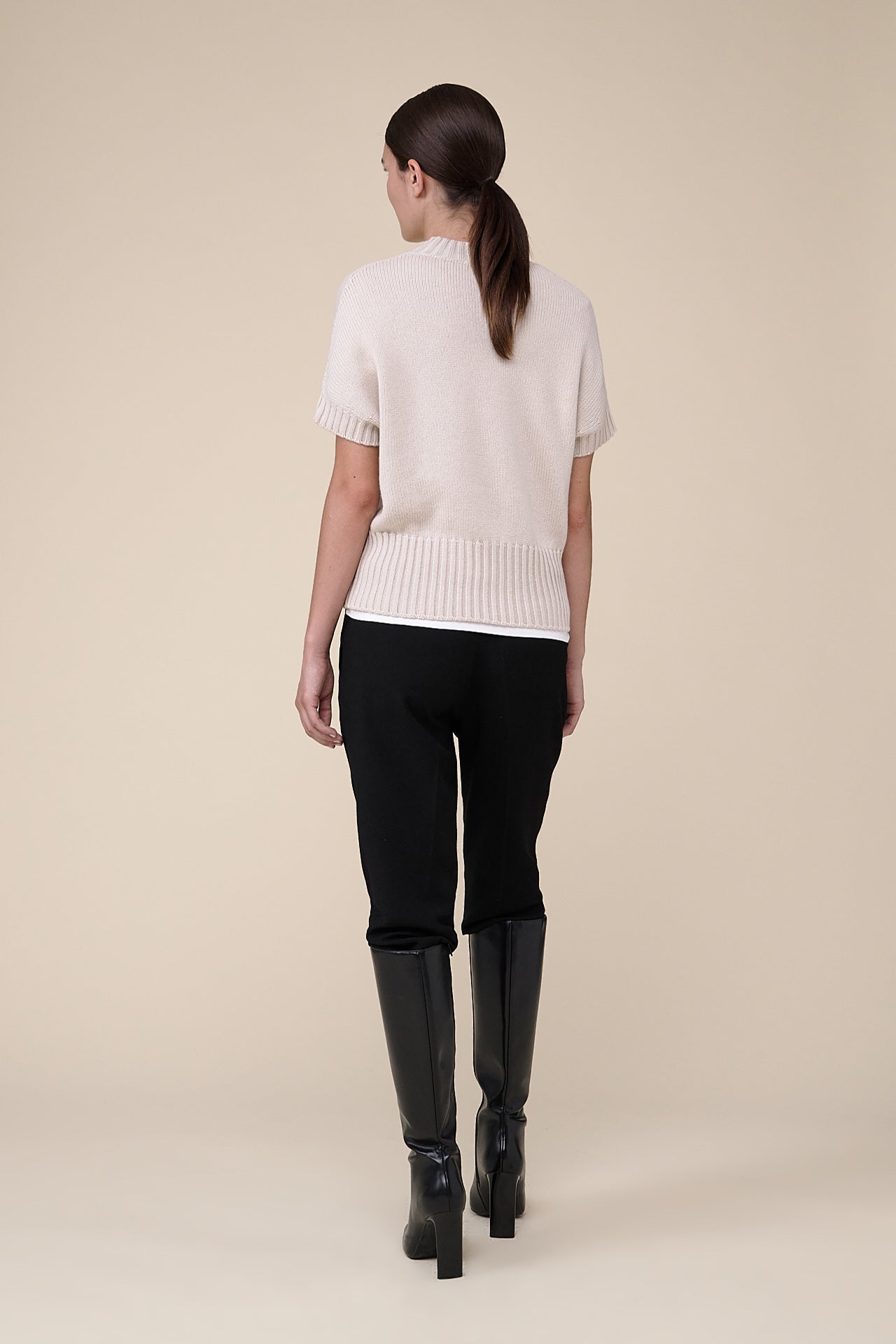 Edith Cashmere Knit V-neck Vest