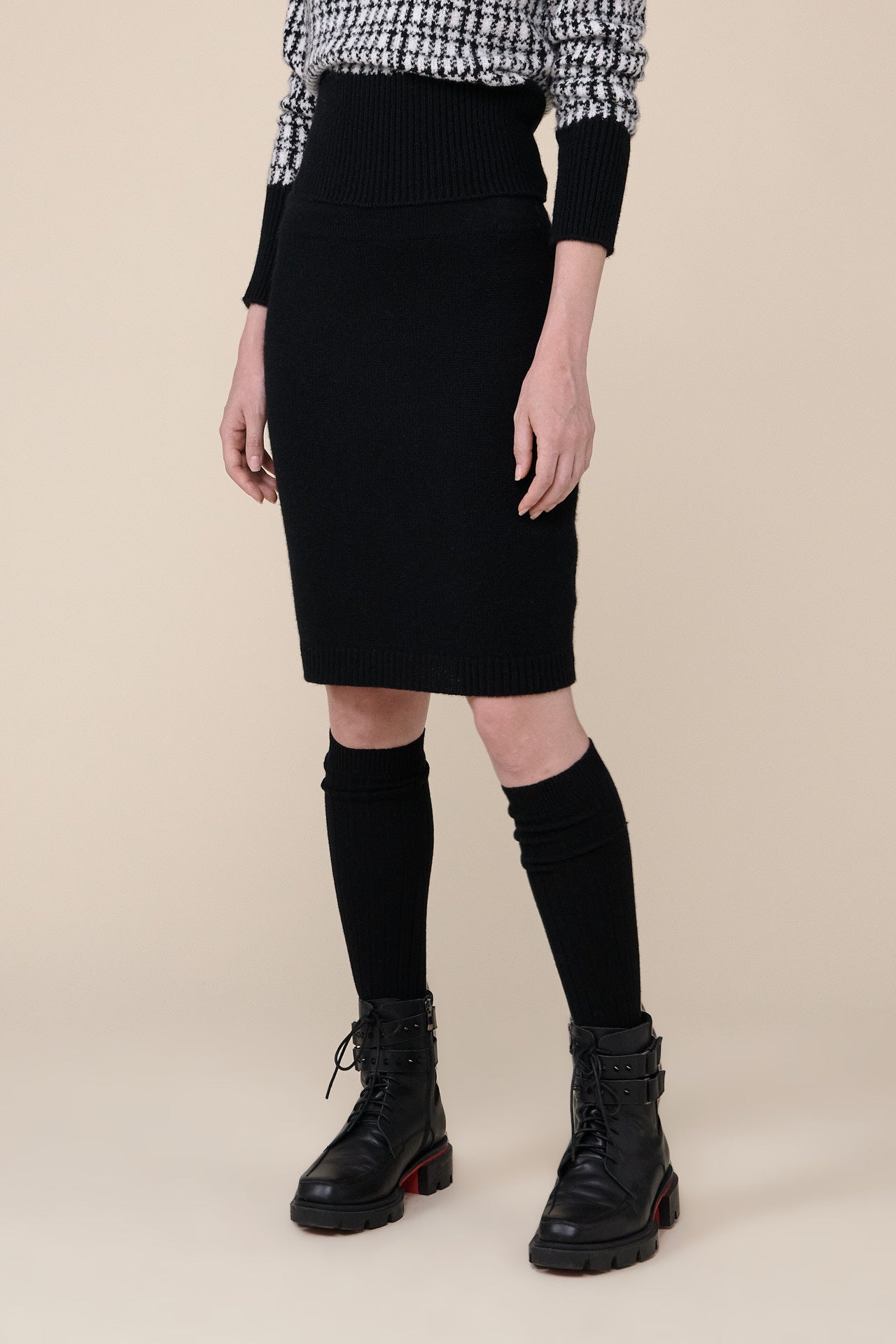 Dorothea Cashmere Knit Pencil Skirt