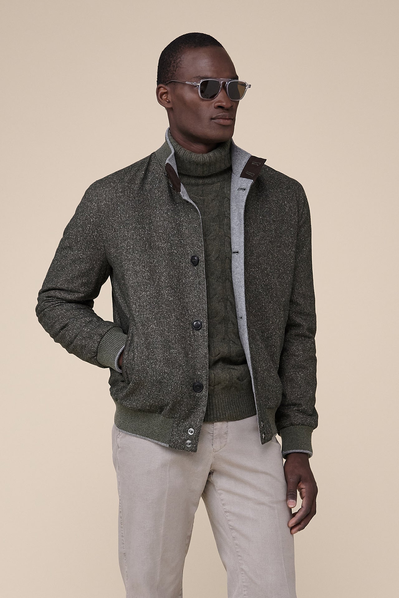 Ascona Wool Tweed Bomber