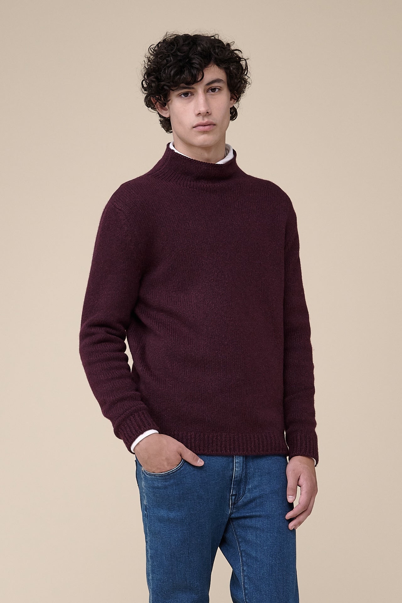 Etna Volcano Neck Cashmere Sweater