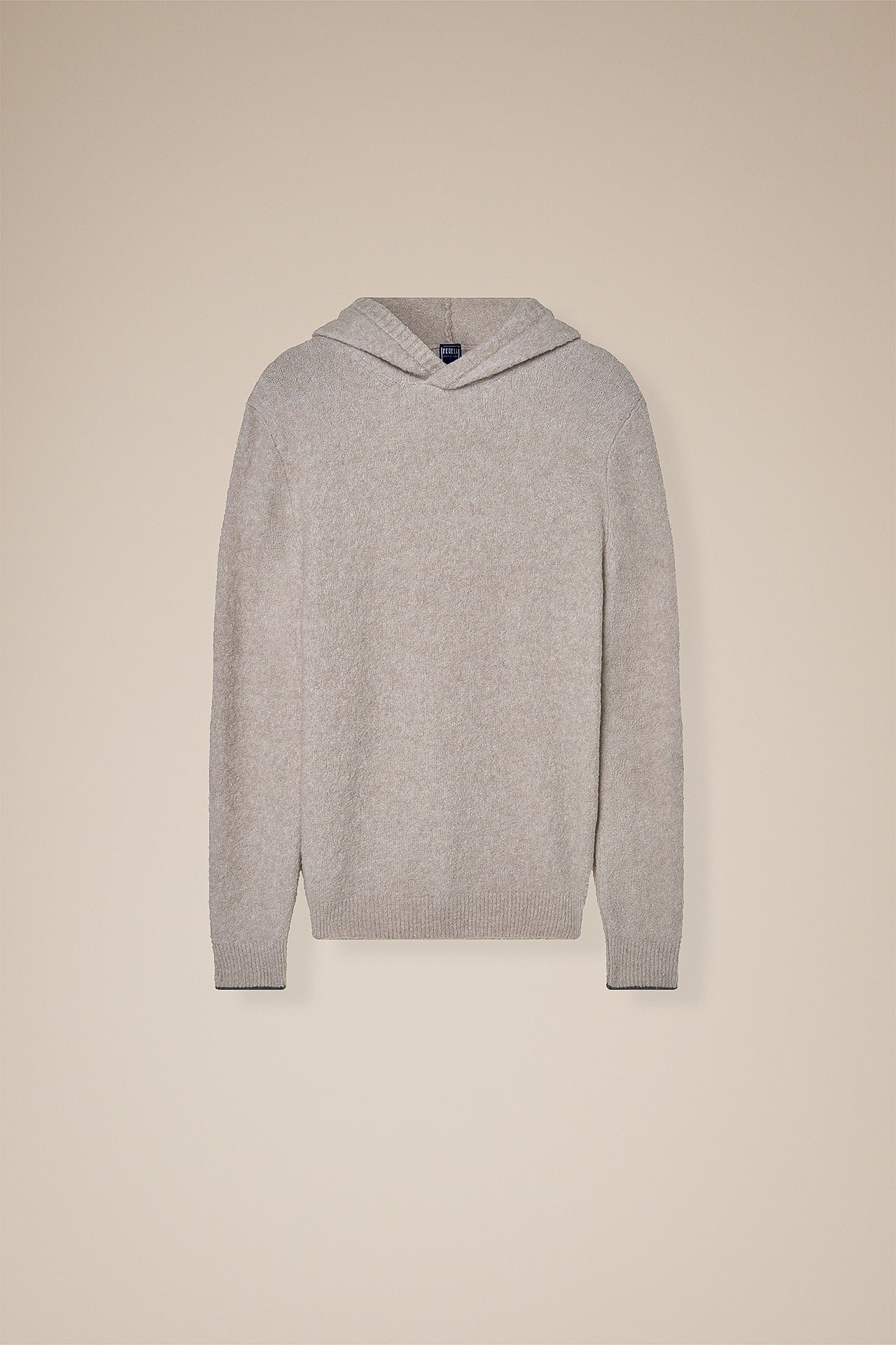 Lucas Wool and Cashmere Blend Bicolor Hoodie