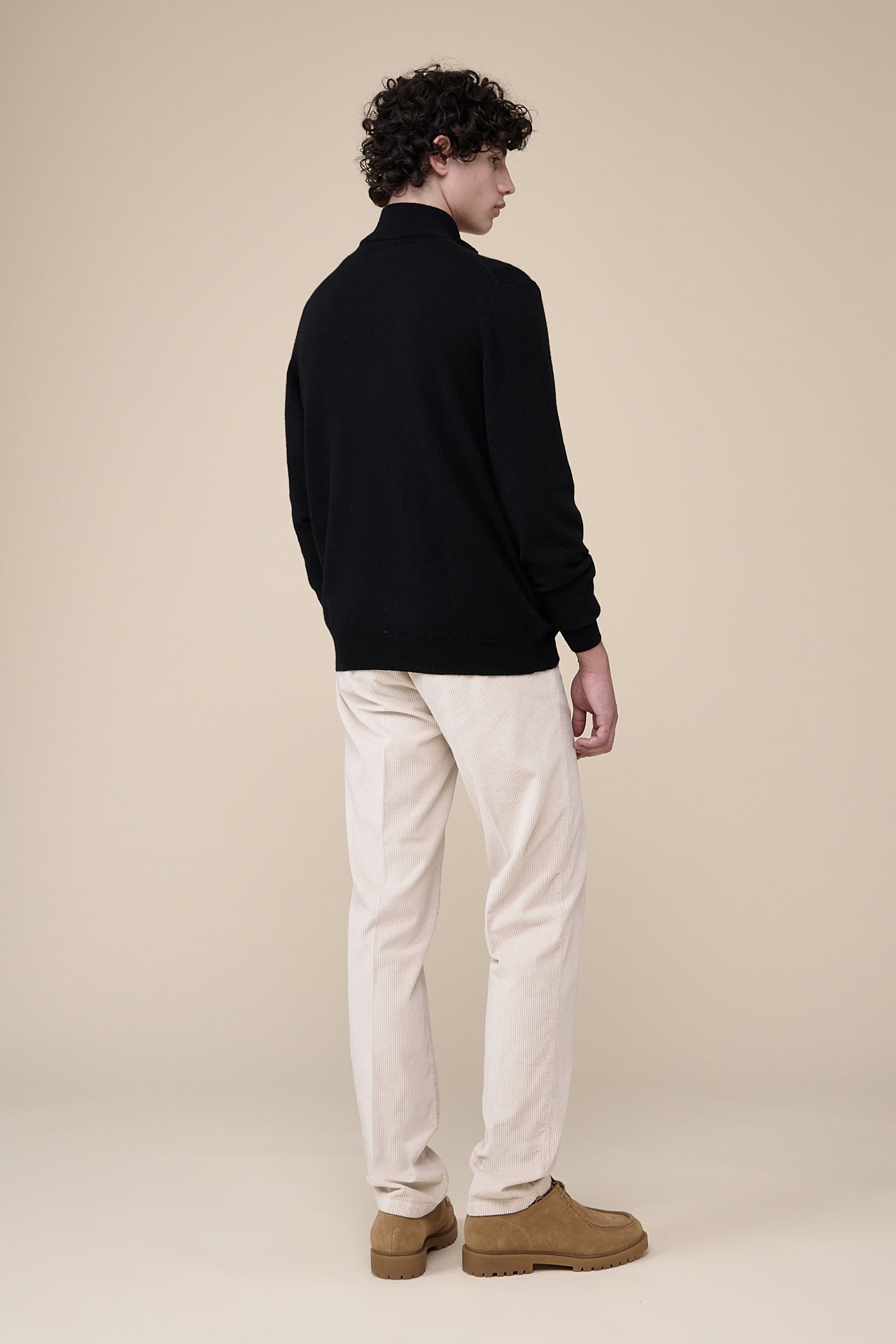 Favonio Full Zipped Long Sleeve Cashmere Sweater in iconic colors