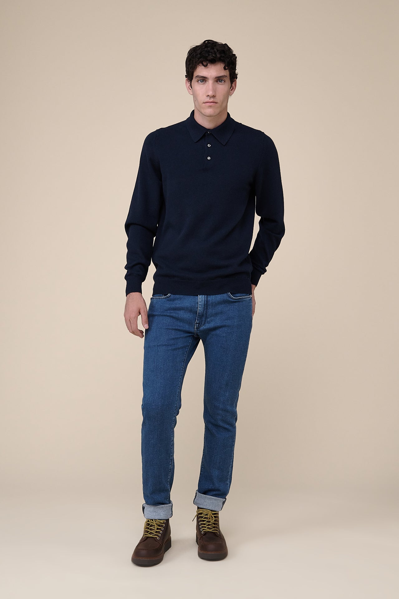 Sportman Cashmere Knit Polo in iconic colors