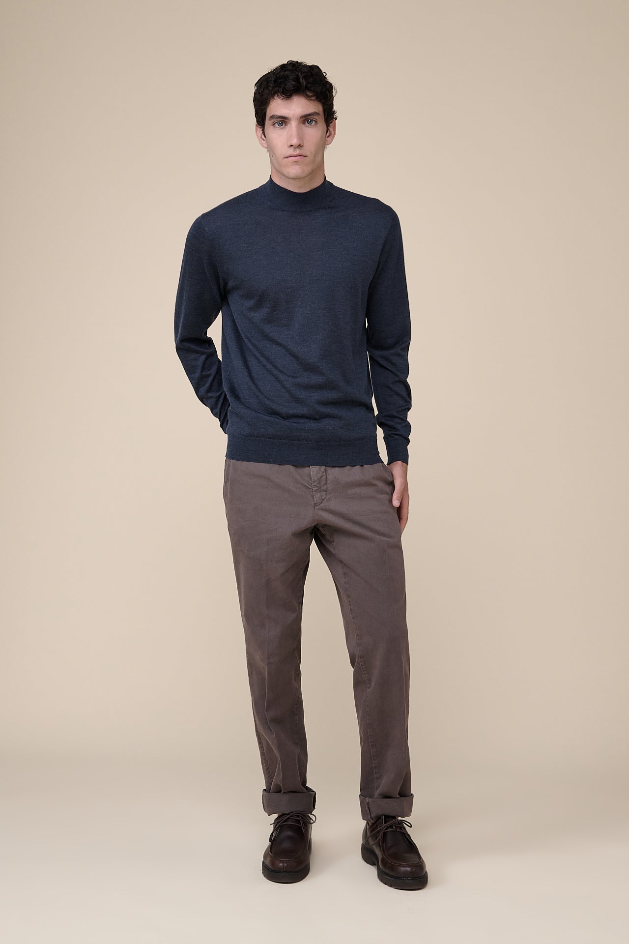 Derby Special Cashmere Silk Mock Neck