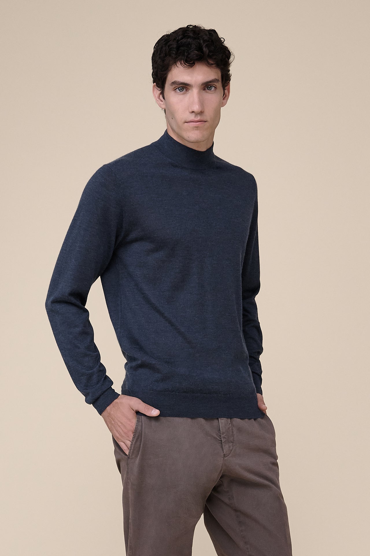 Derby Special Cashmere Silk Mock Neck