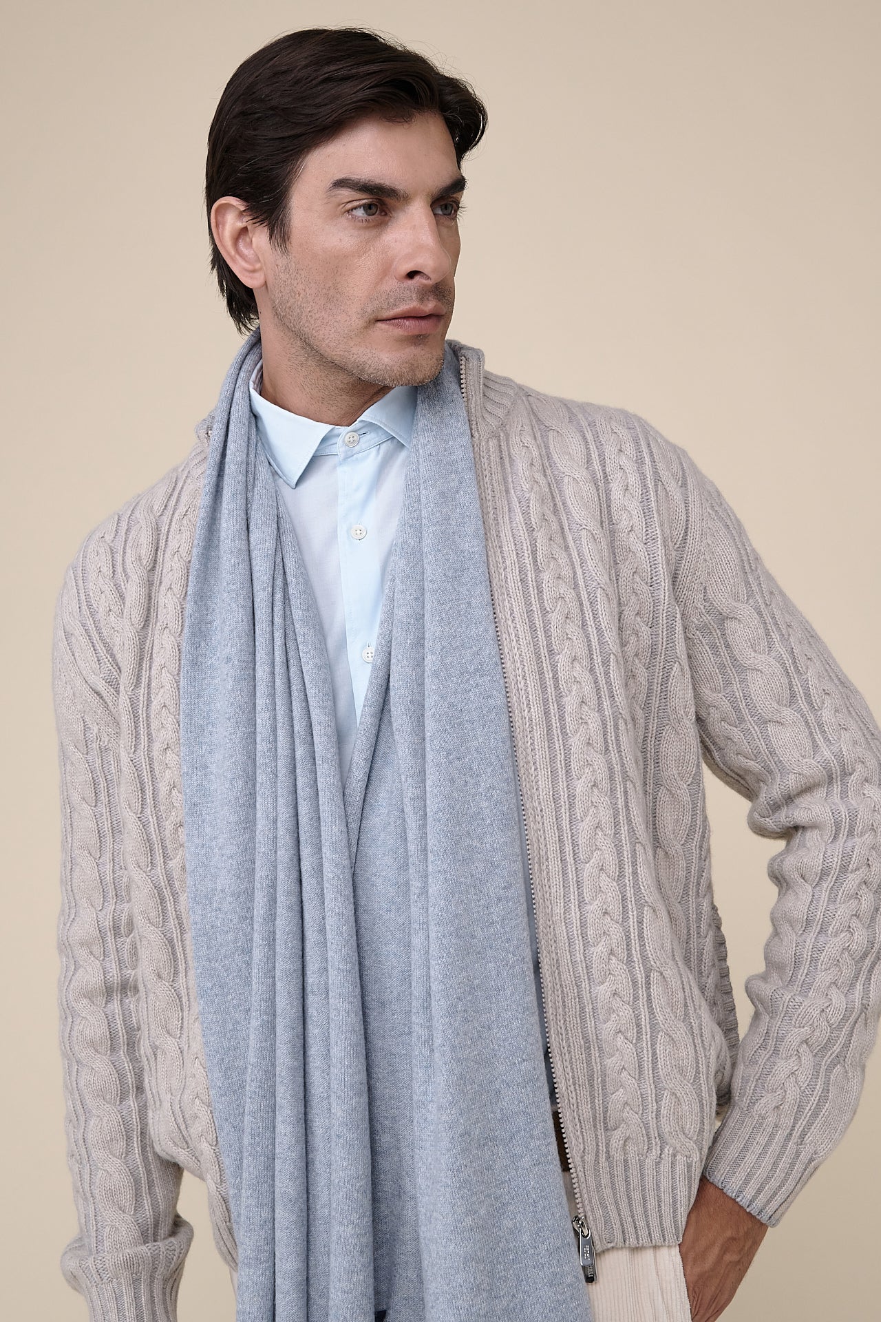 Open Cashmere Knit Scarf