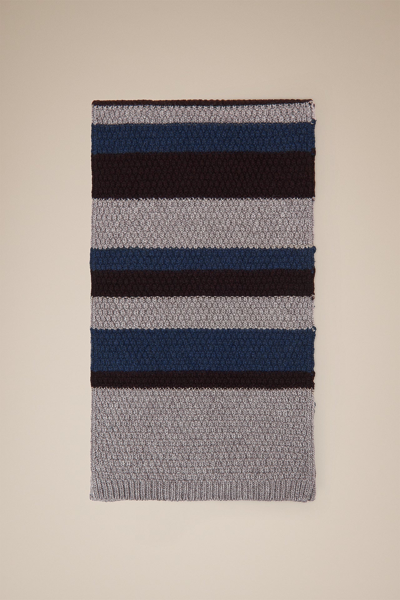 Rise Cashmere Knit Scarf with striped pattern