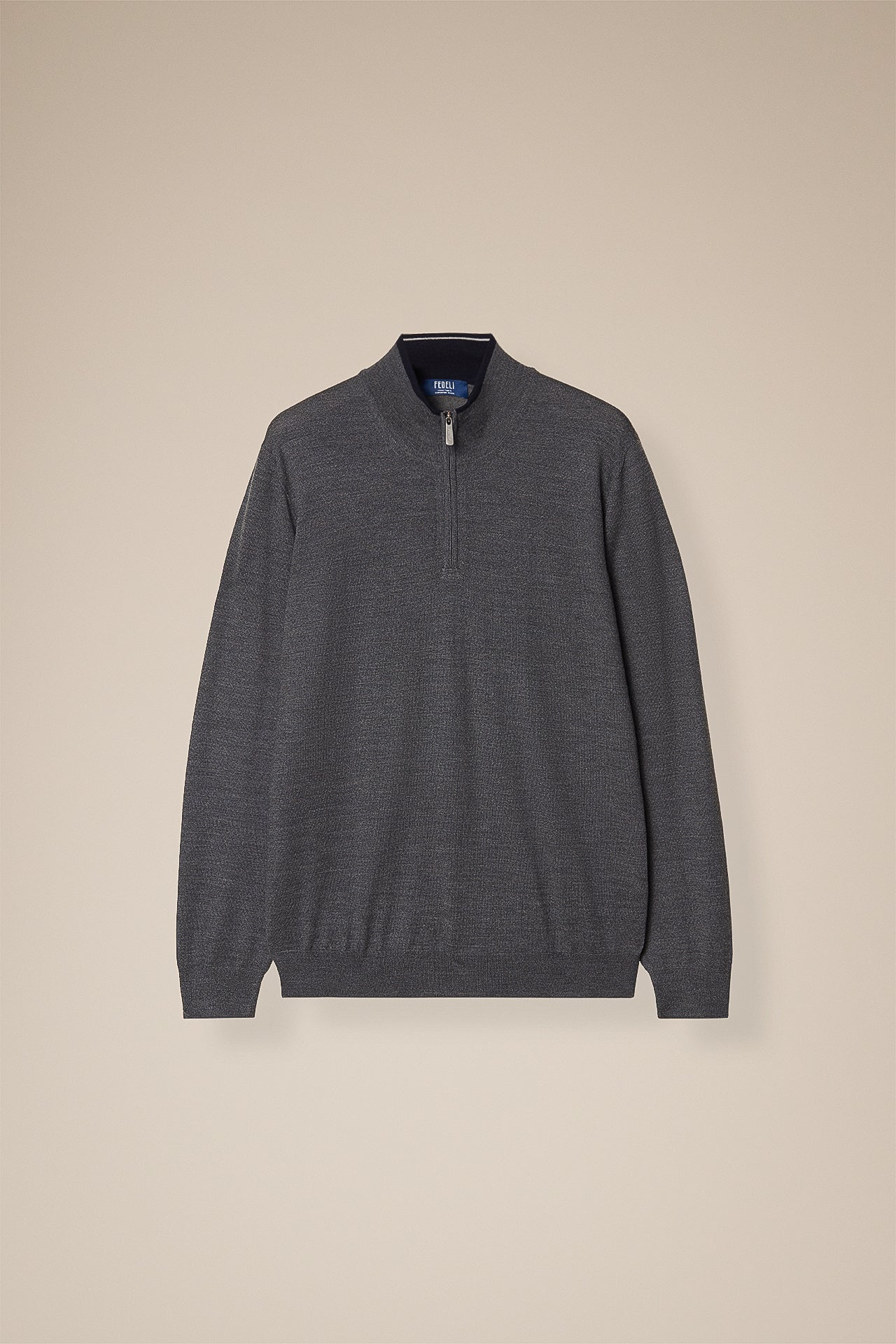 Favonio Half Zipped Superfine Wool Sweater