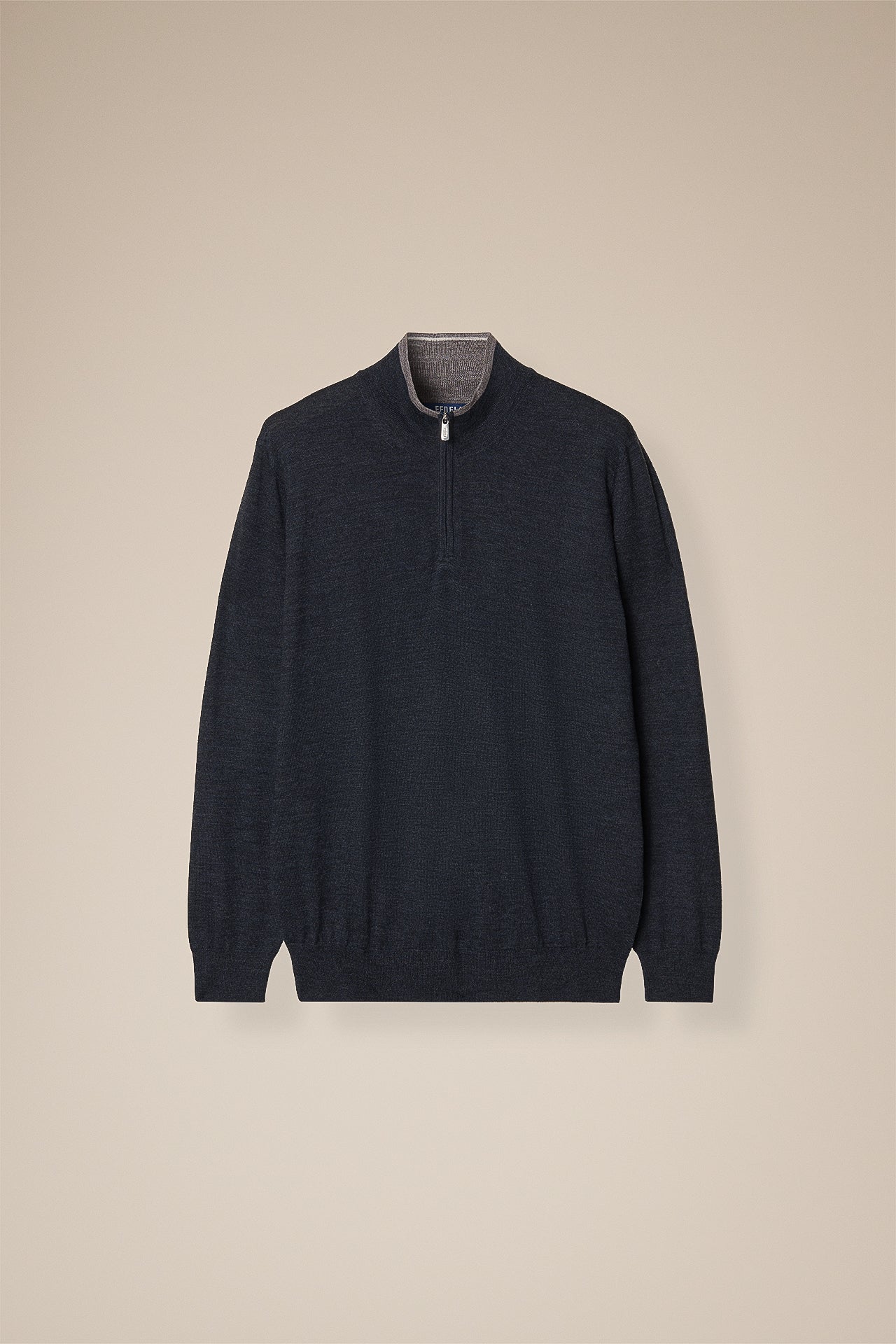 Favonio Half Zipped Superfine Wool Sweater