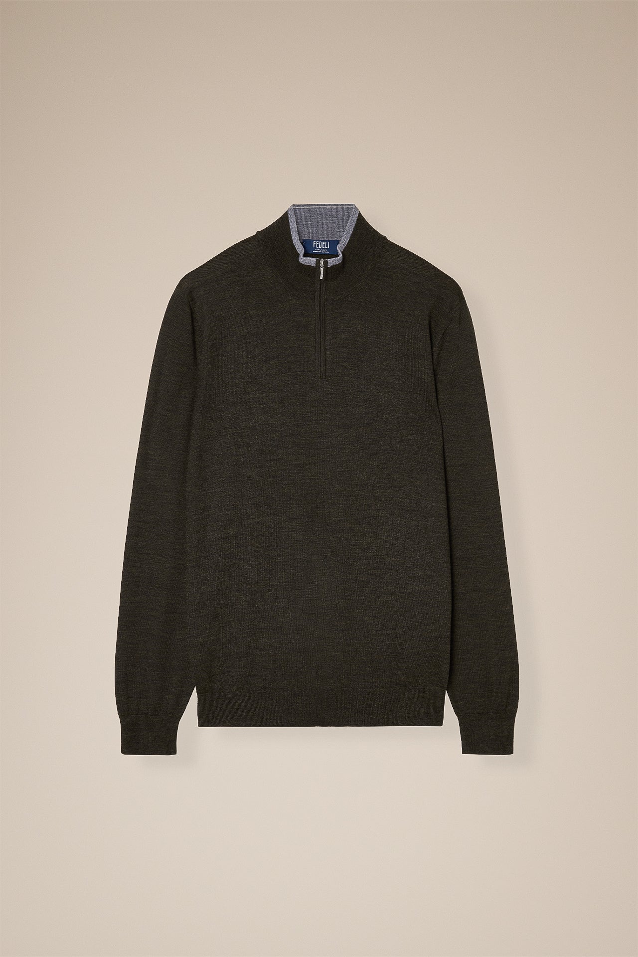 Favonio Half Zipped Superfine Wool Sweater