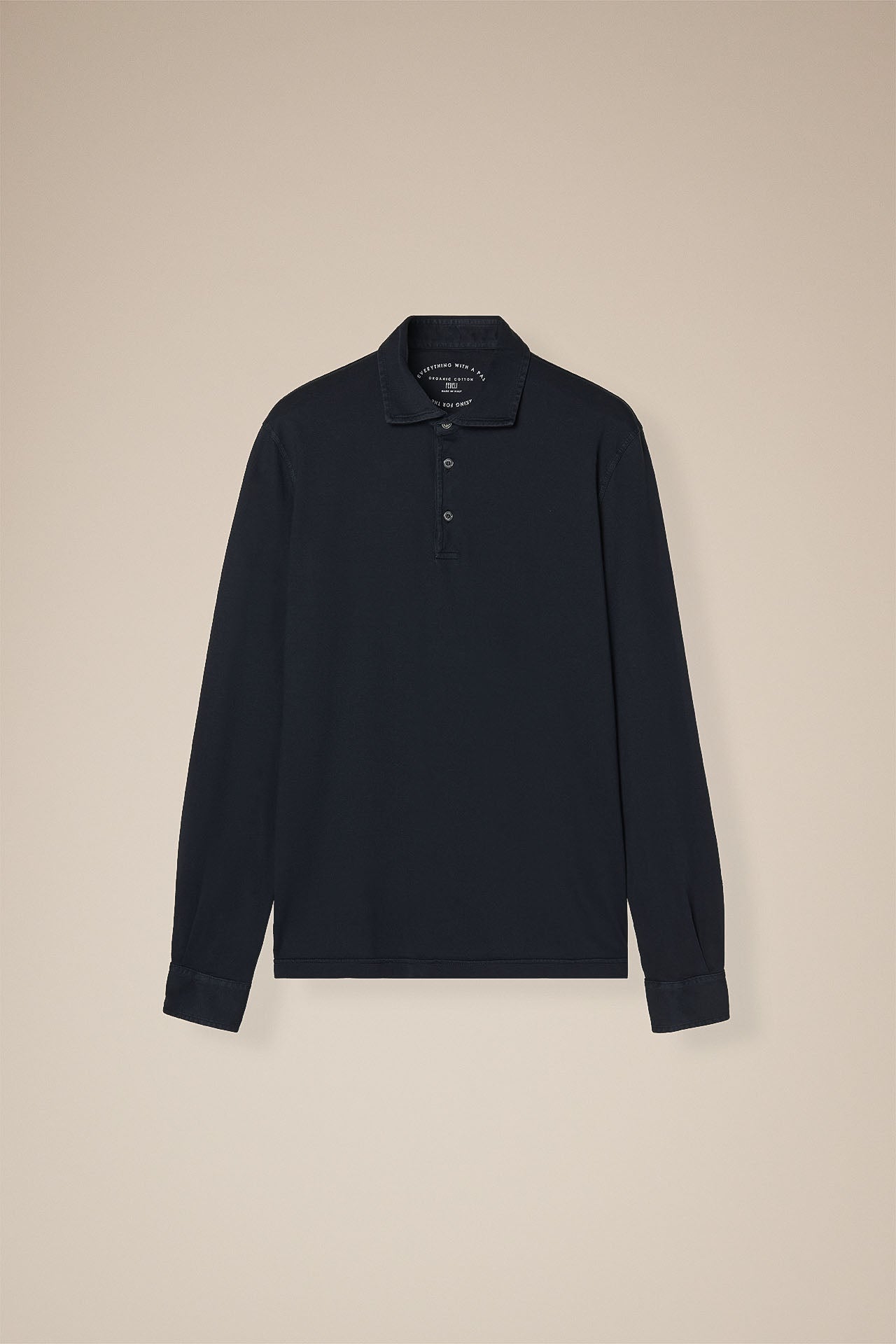 Zero the organic cotton long sleeve polo shirt