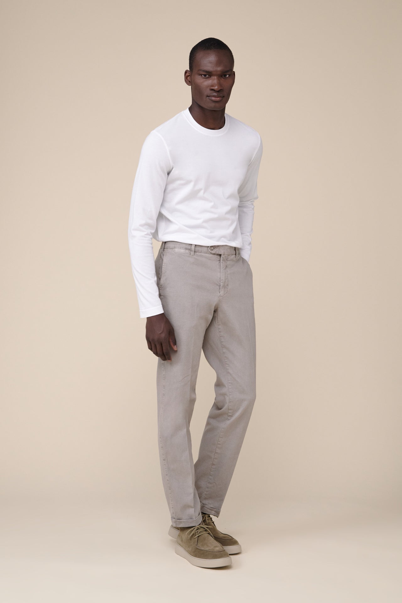 Boston Cotton and Cashmere Blend Twill Pants