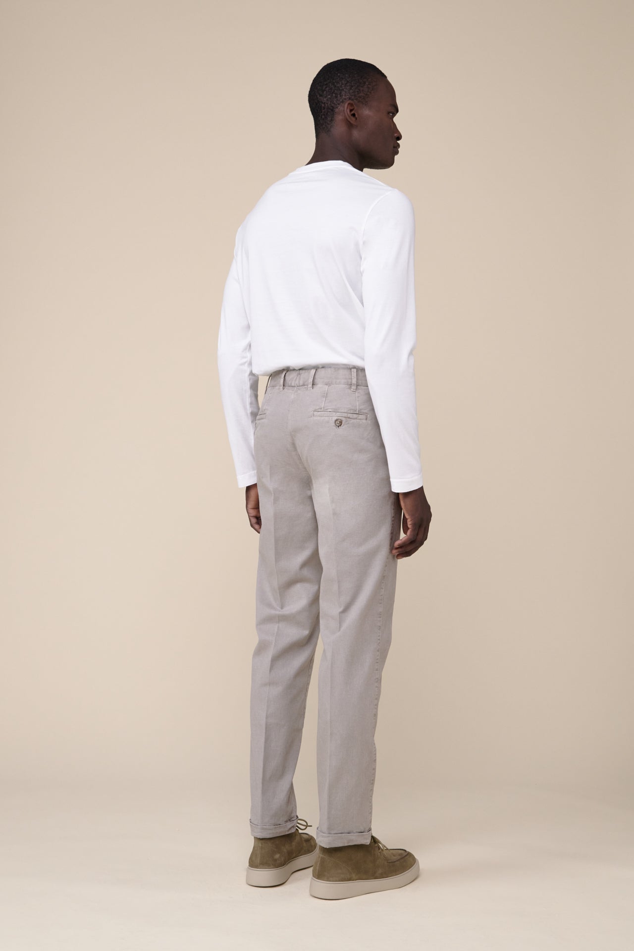 Boston Cotton and Cashmere Blend Twill Pants