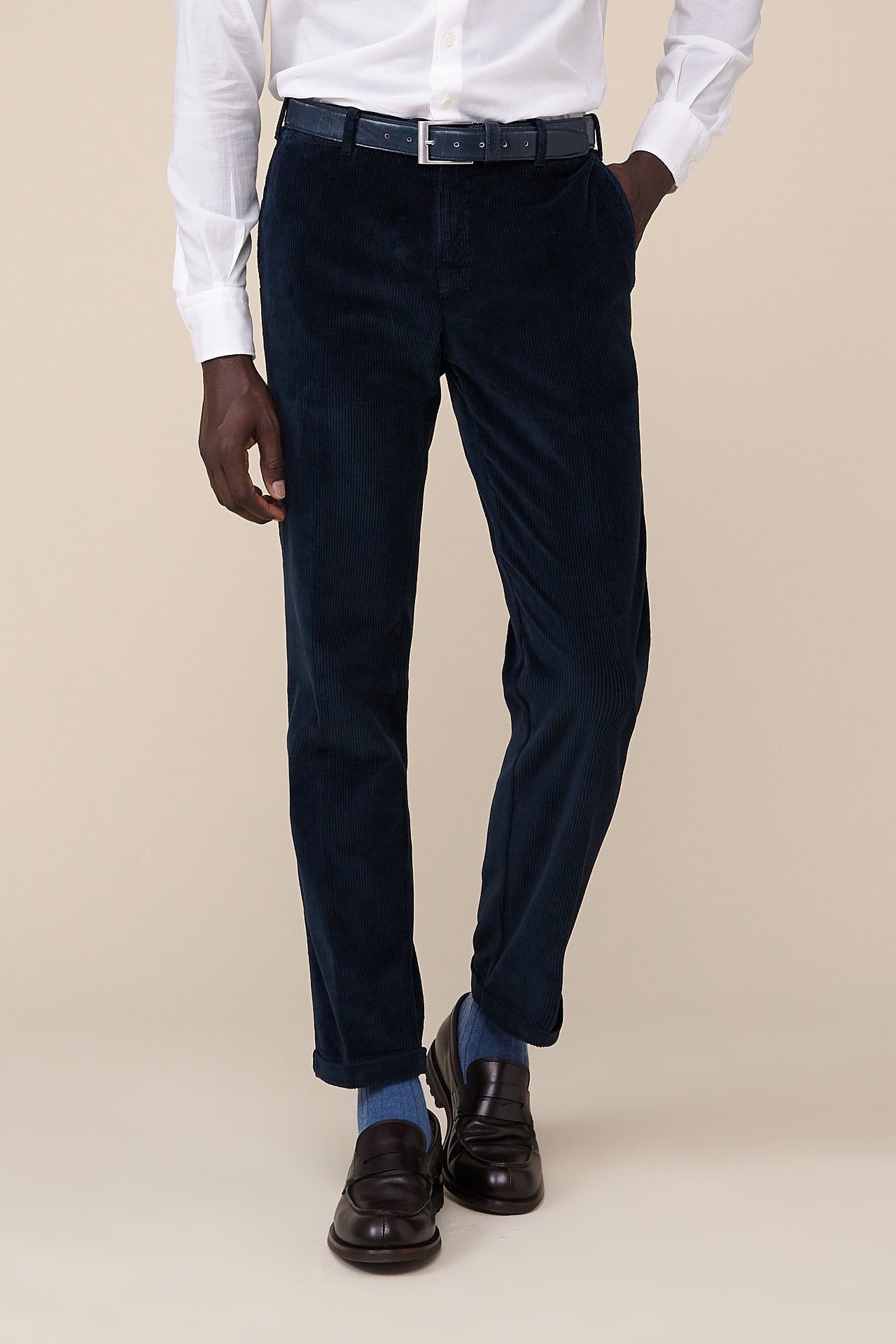 Boston Cotton and Cashmere Blend Velvet Trousers