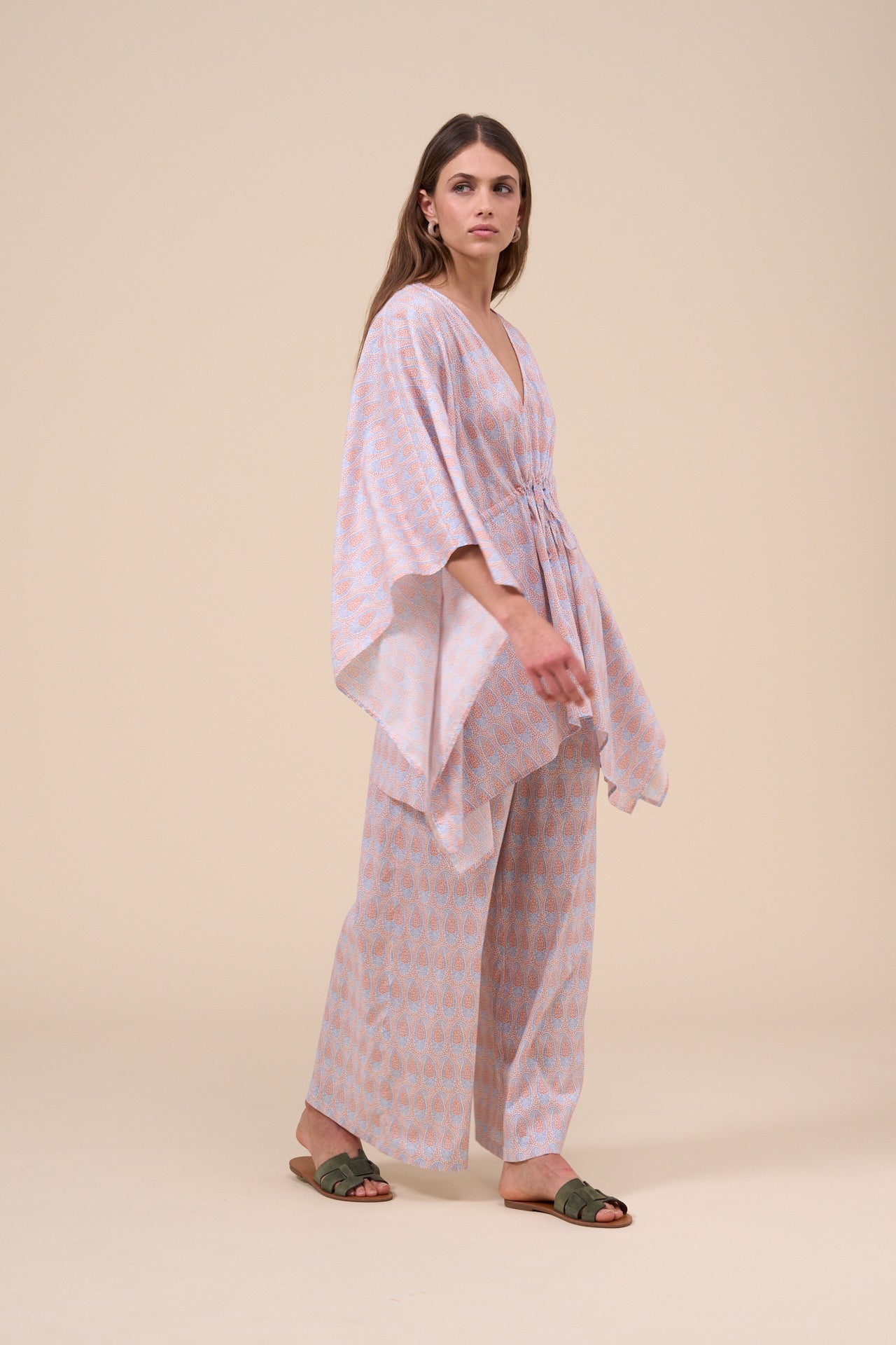 Armonia Printed Cotton Voile Kaftan - Paisley Pattern