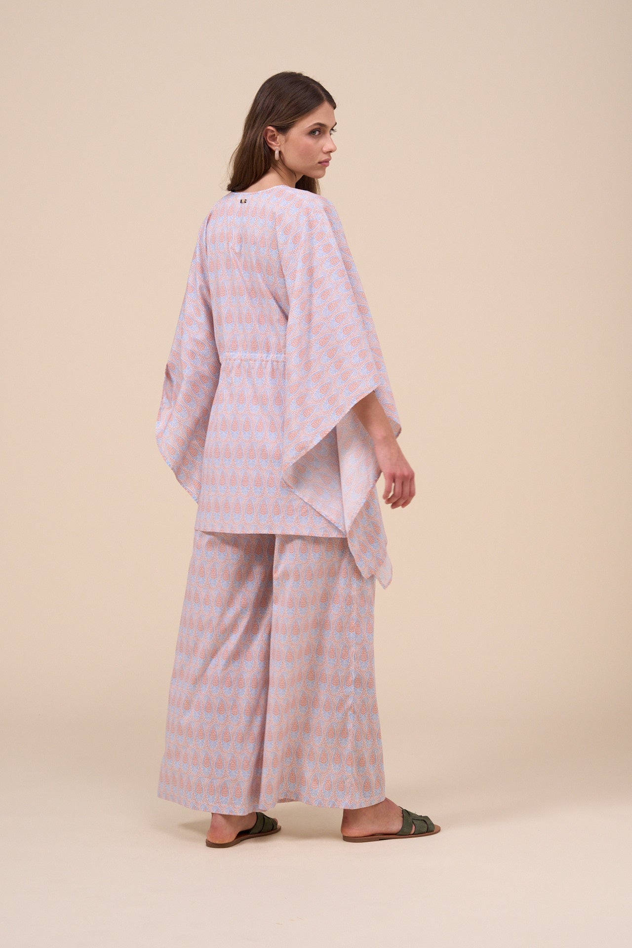 Armonia Printed Cotton Voile Kaftan - Paisley Pattern