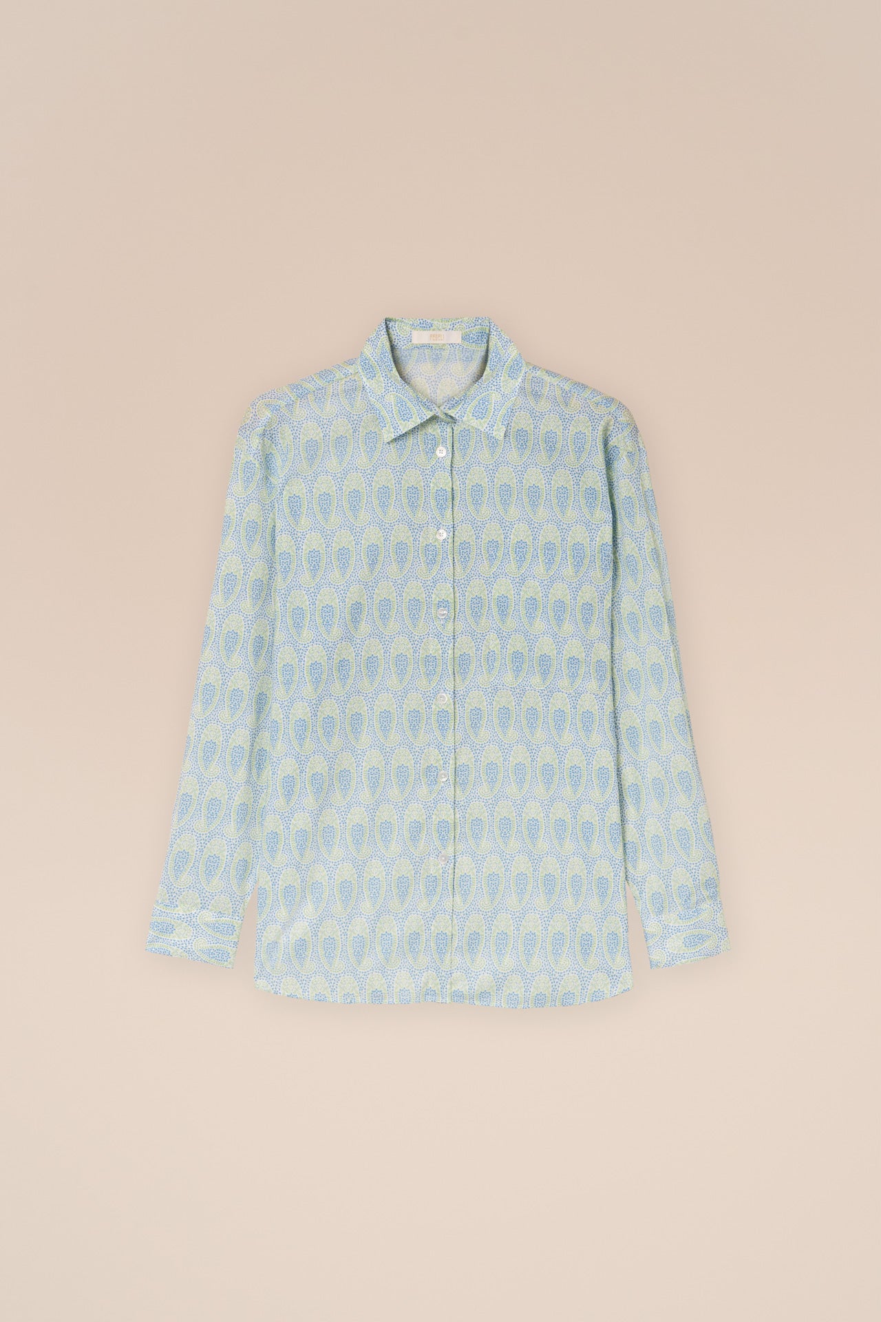 Palmaria Printed Cotton Voile Shirt - Paisley Pattern