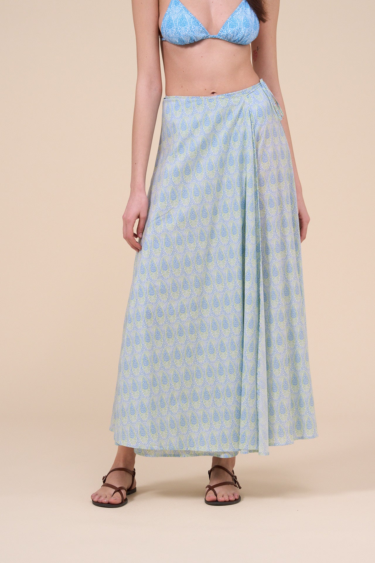 Sinfonia Printed Cotton Voile Skirt - Paisley Pattern