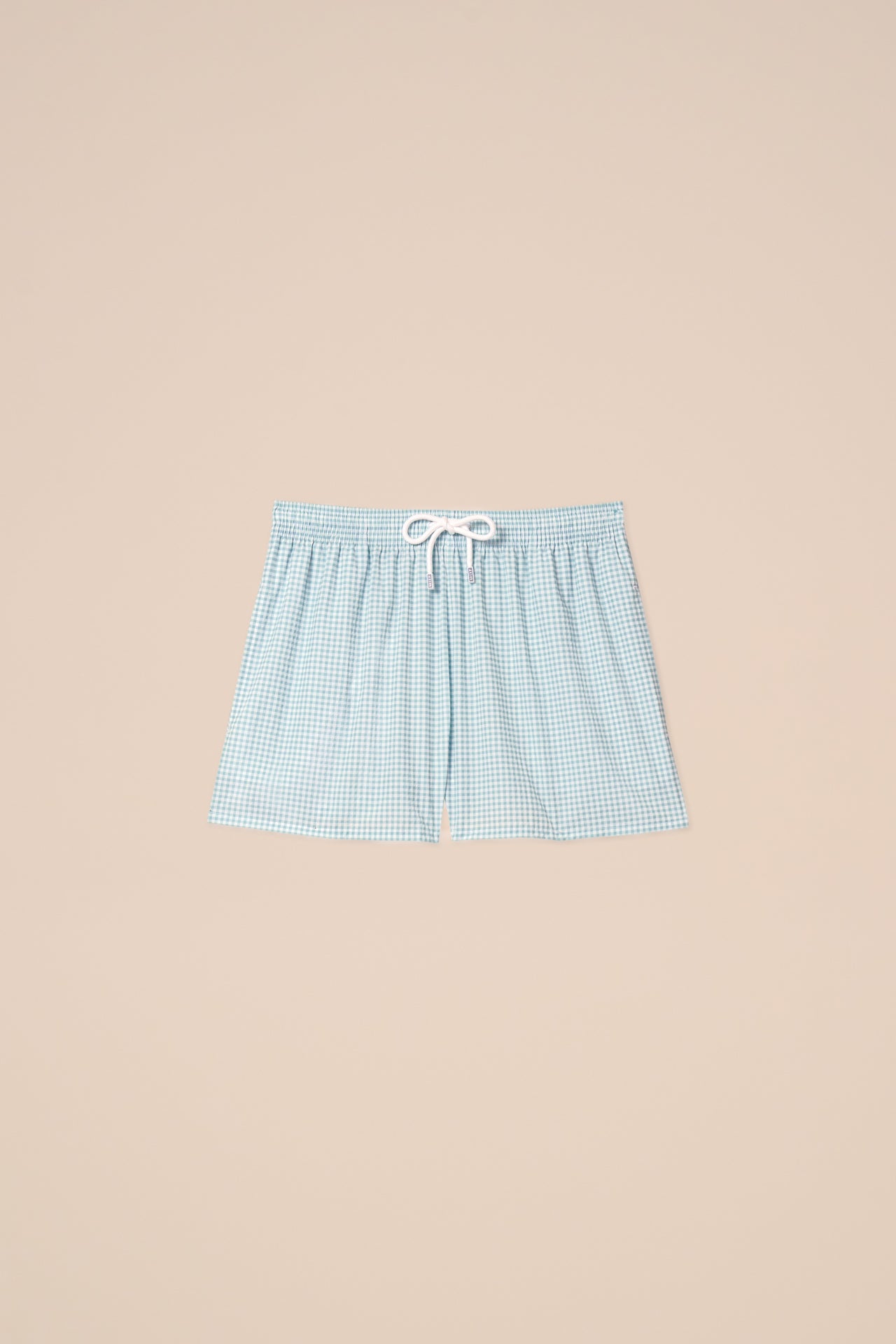 Panarea Printed Seersucker Shorts - Gringham Pattern