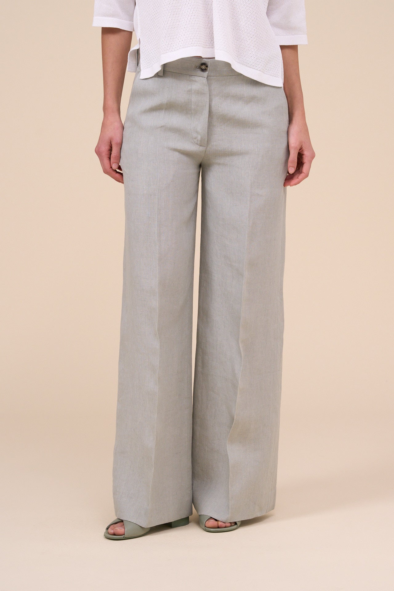 Gloria Delavè Linen Wide Leg Pants