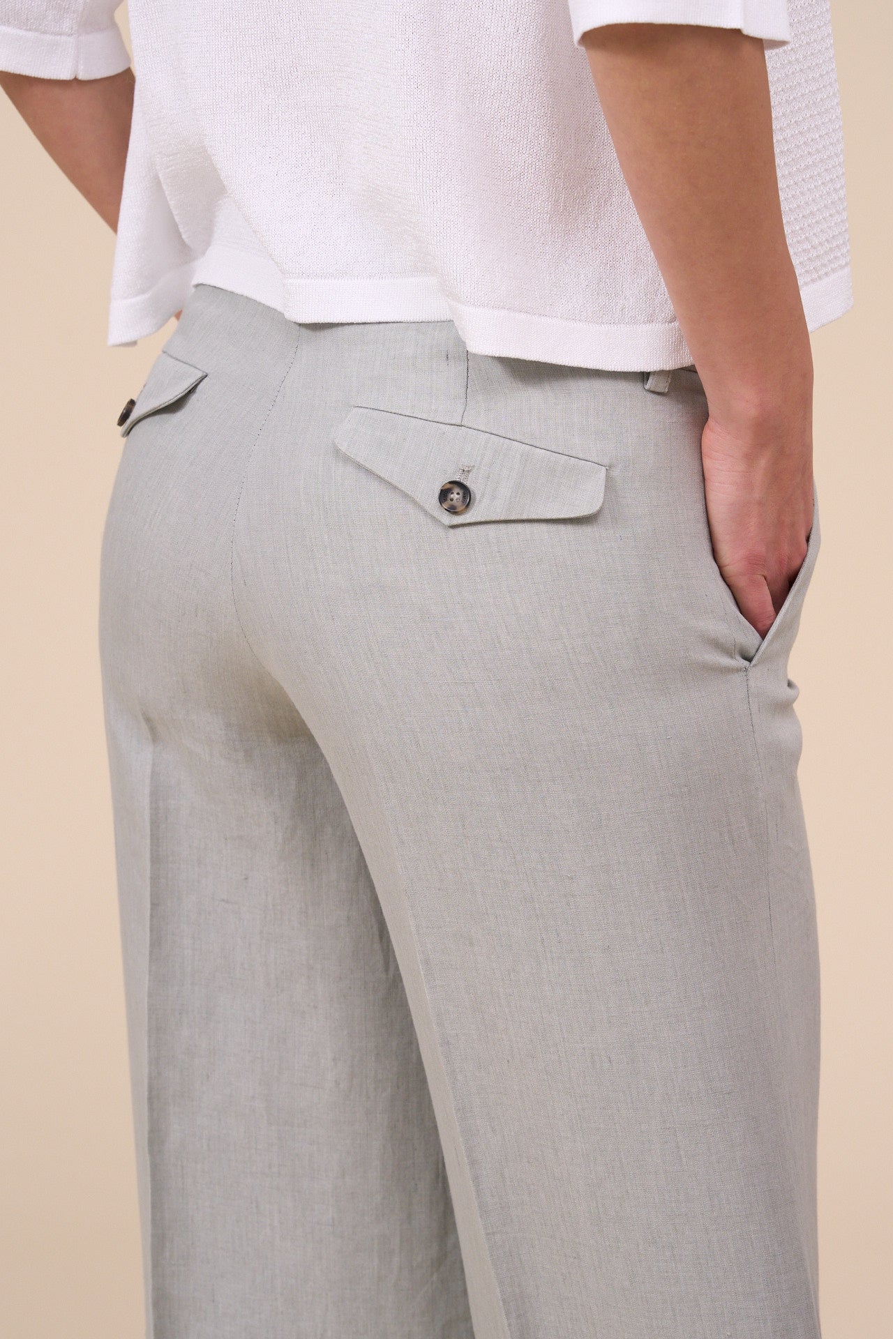 Gloria Delavè Linen Wide Leg Pants