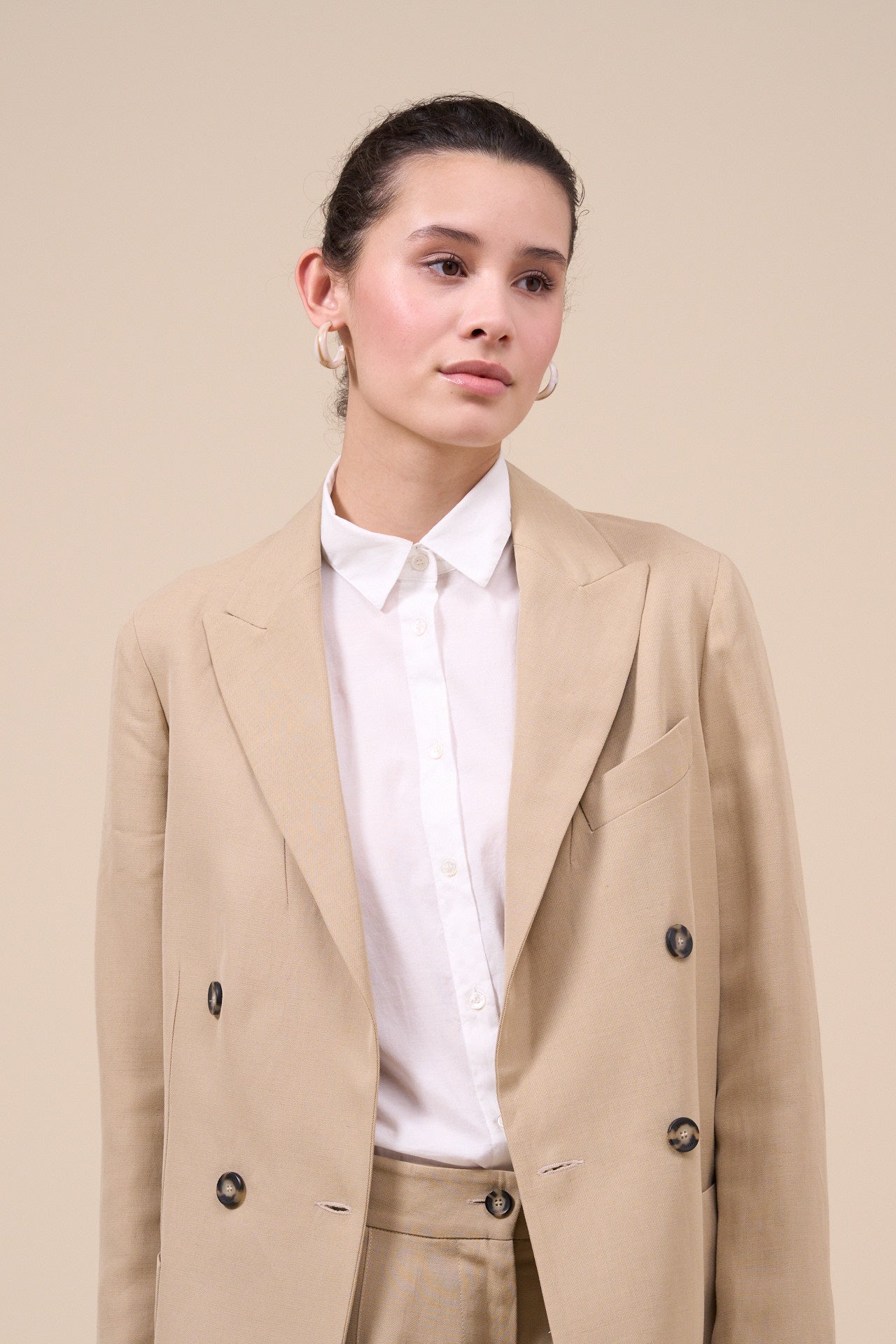 New Dandy Fluid Linen Double-breast Jacket