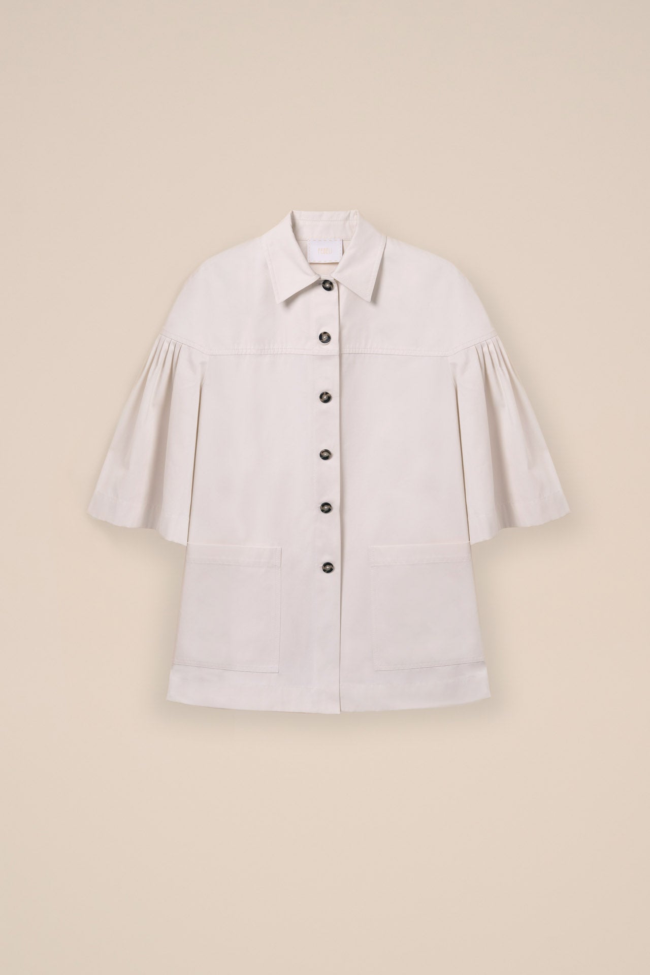 Gea Gabardine Cotton Voluminous Sleeve Jacket