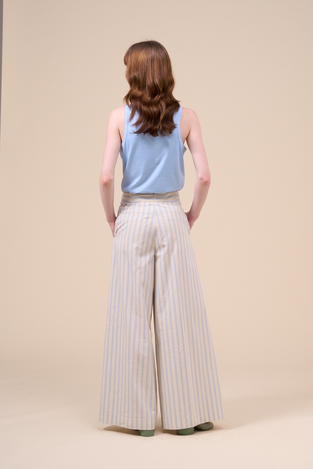 Helga Cotton Stripe Baggy Pants