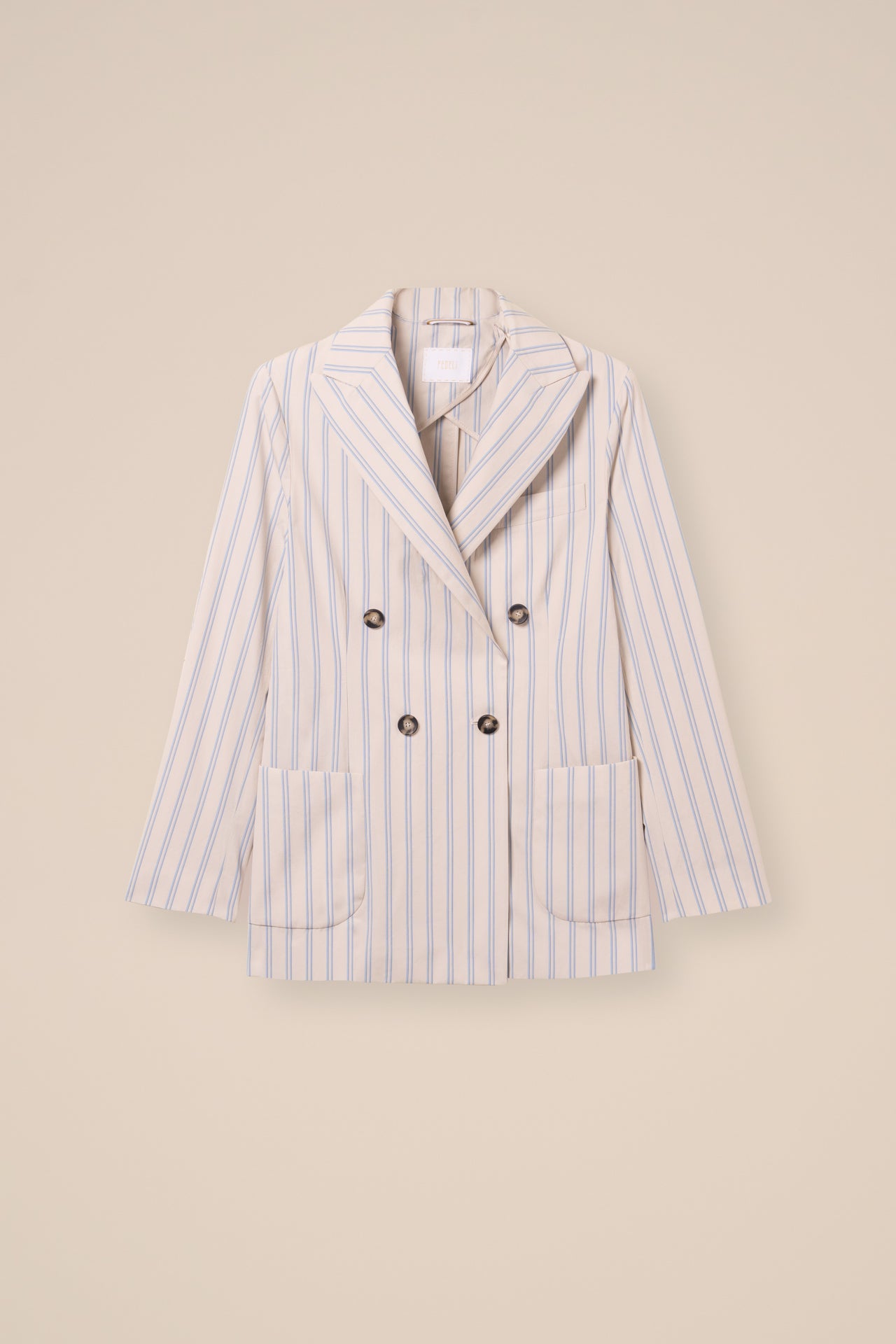 New Dandy Cotton Striped Double-breast Jacket