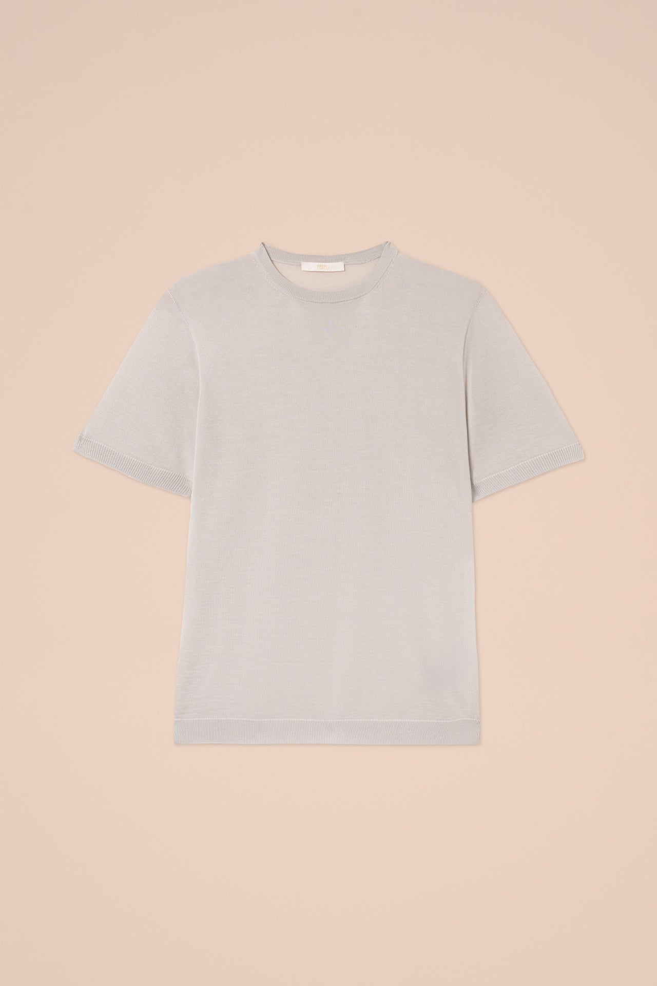 Argentina Pearly Cashmere Silk Short Sleeve Crewneck