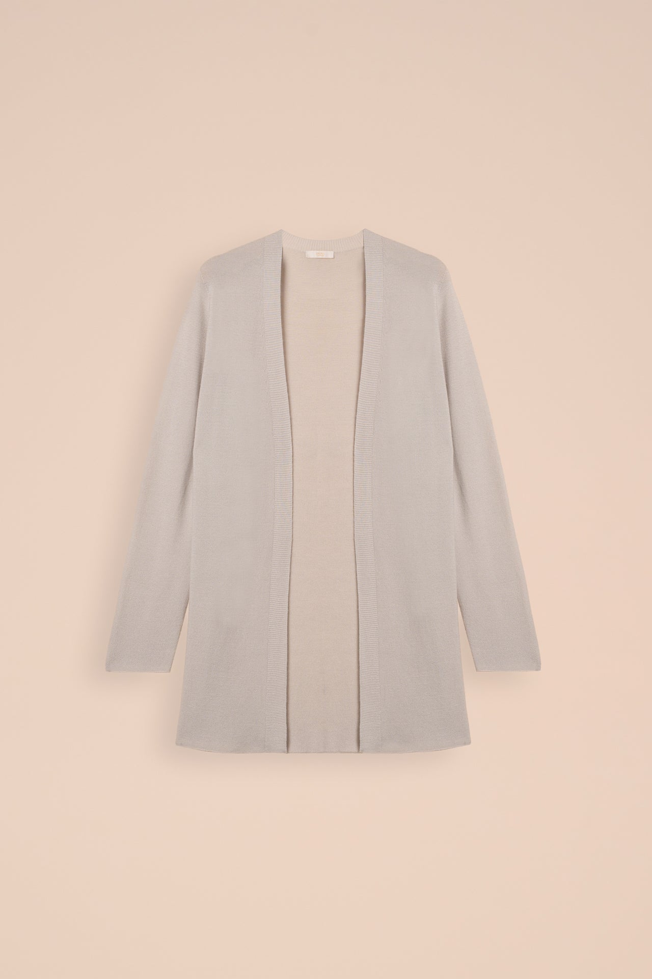 Rometta Pearly Cashmere Silk Open Cardigan