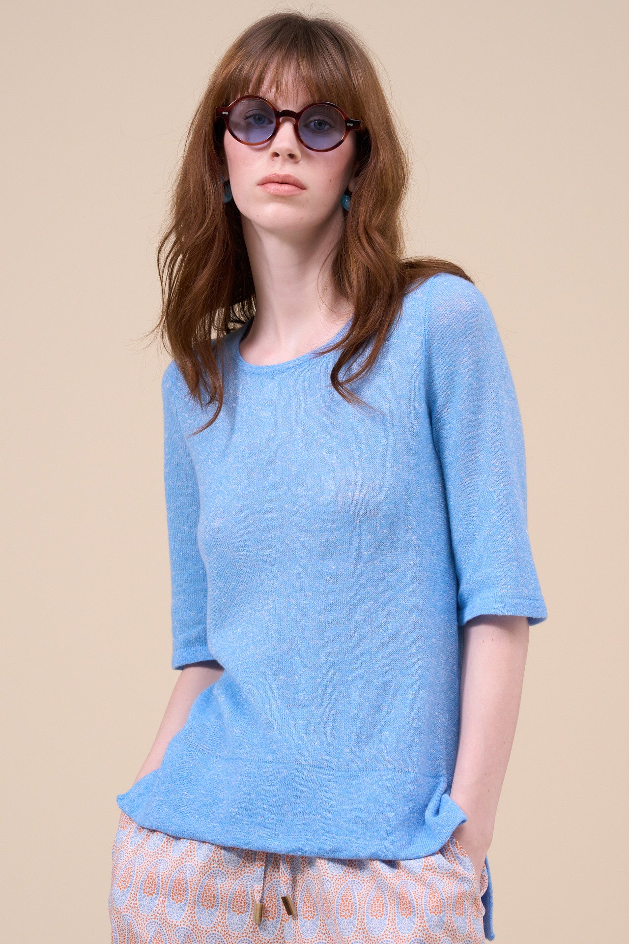 Temi Cashmere Linen Marble T-Shirt