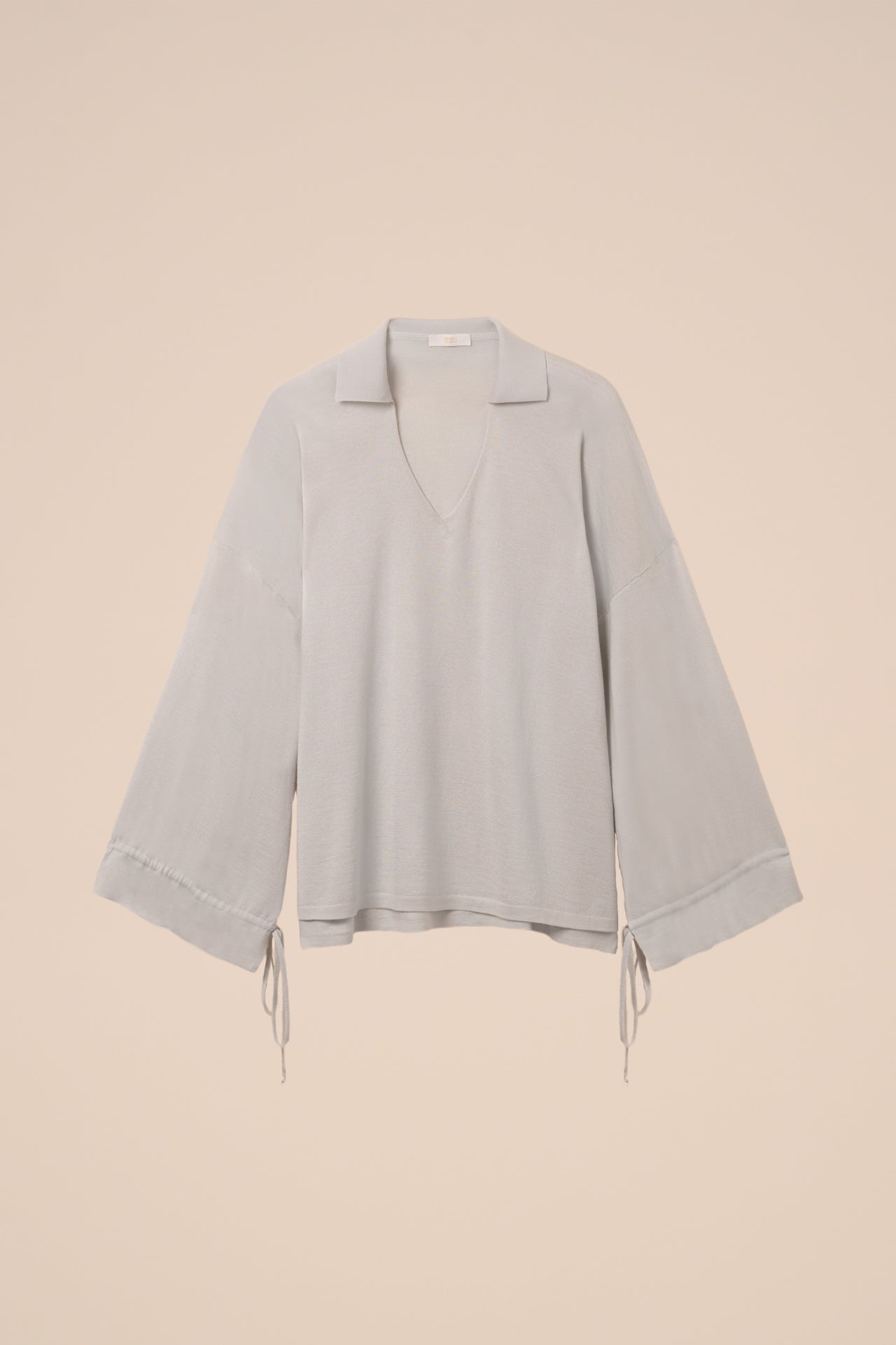 Pandora Pearly Cashmere Silk Blouse with wide sleeves