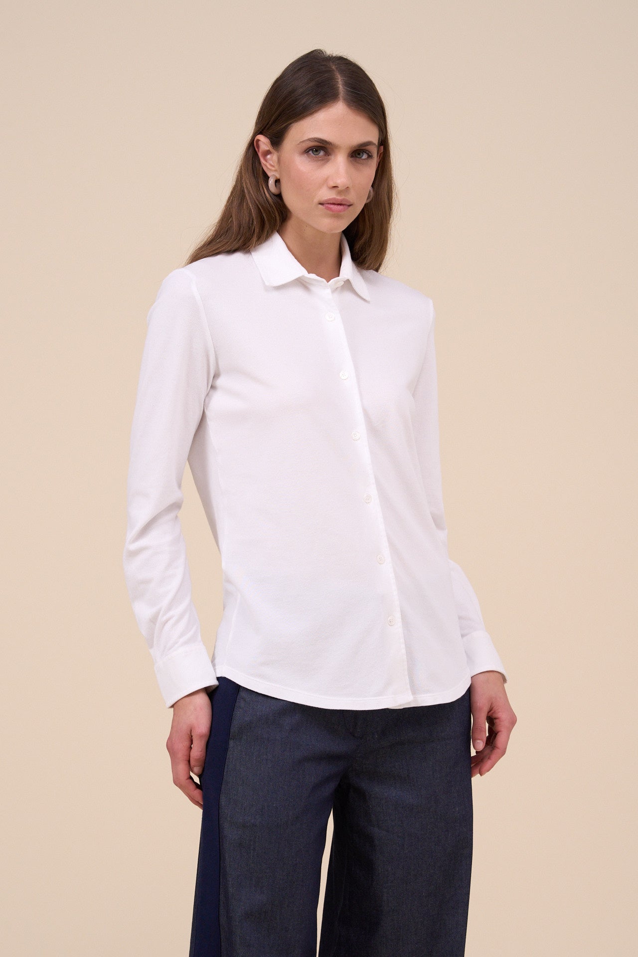 New Fenice Organic Piquet Long Sleeve Shirt