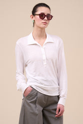 Salina Linen Flex Long Sleeve Polo Shirt