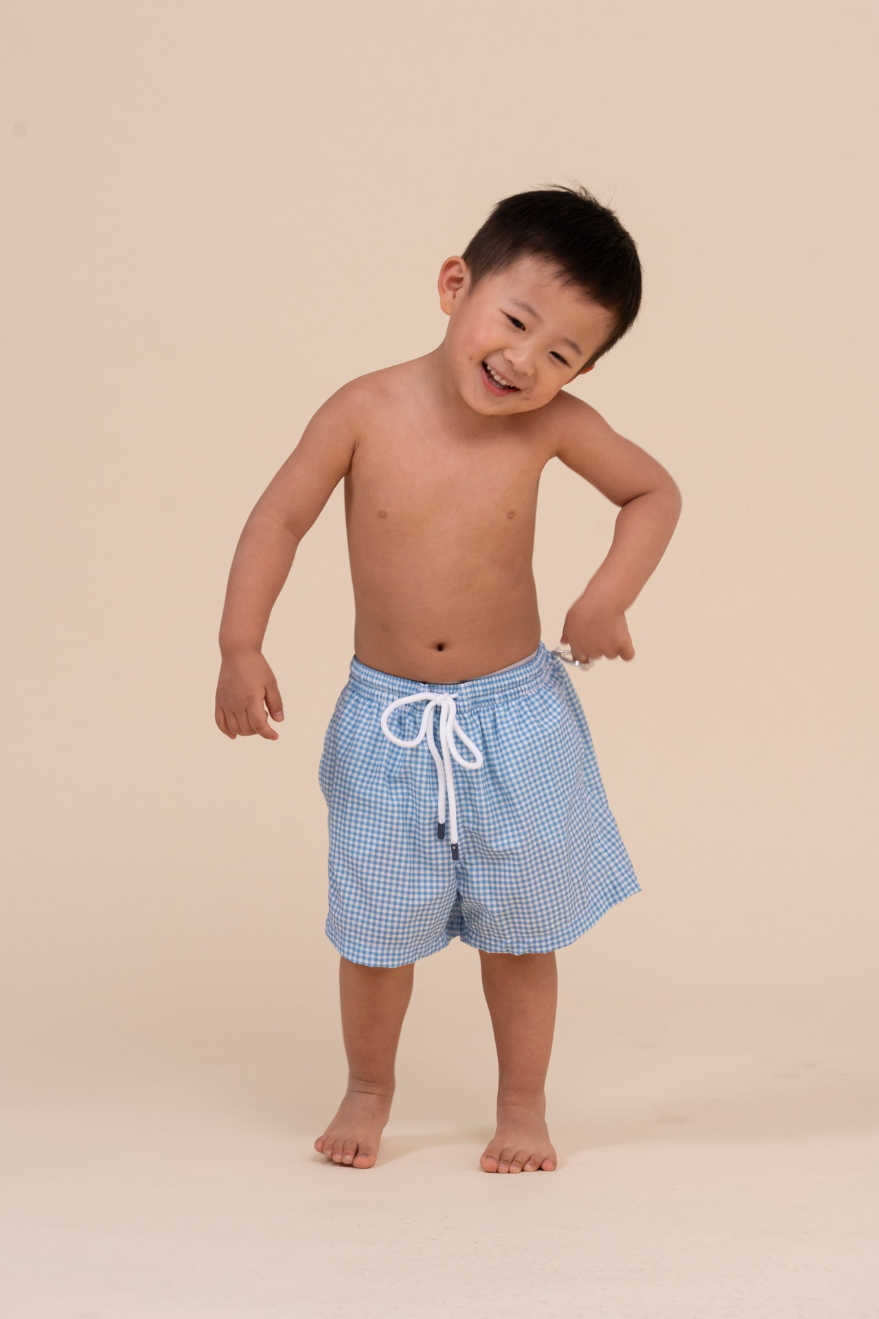 Madeira Kid Sakar Swim Trunk 10 yrs - Gringham Pattern