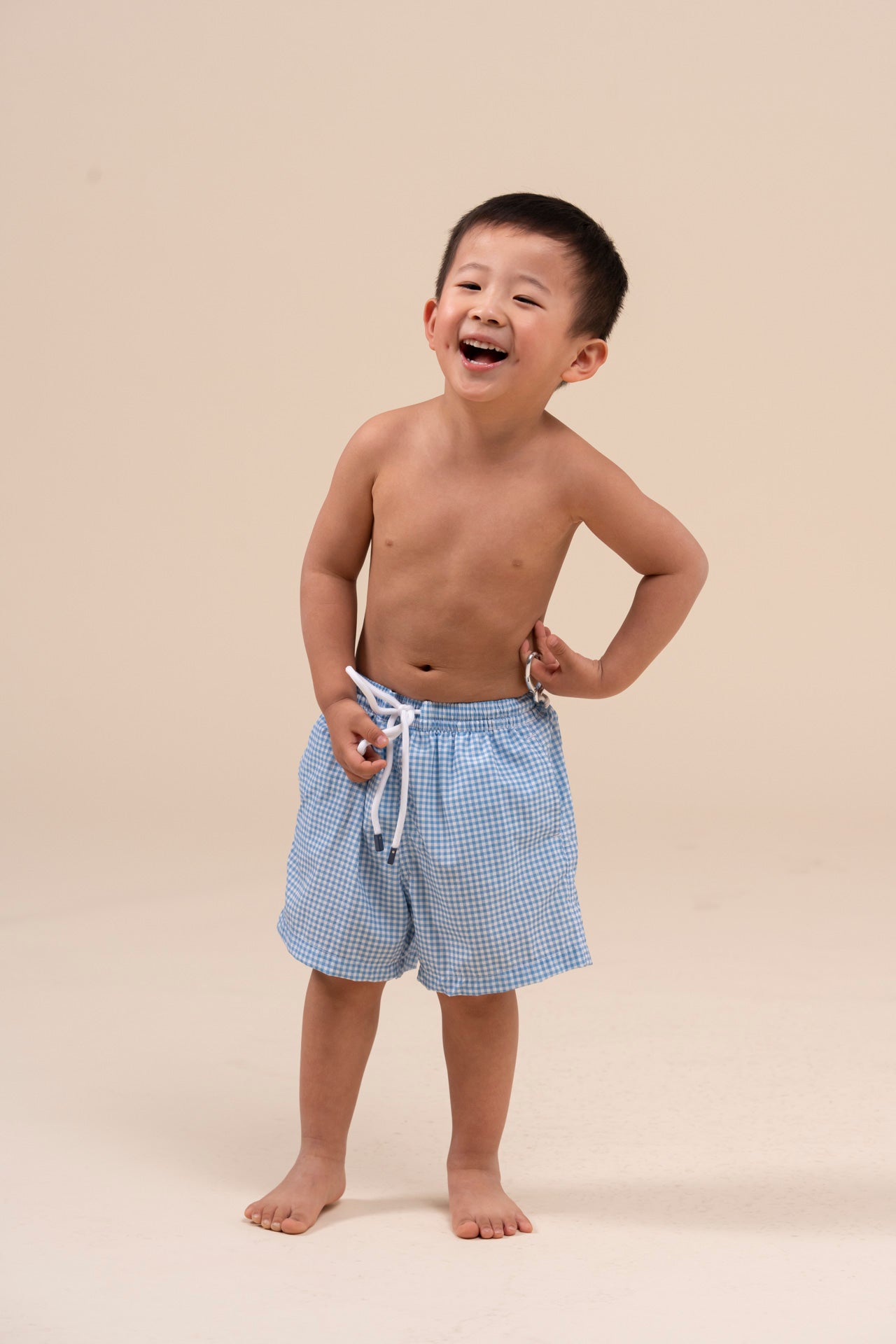 Madeira Kid Sakar Swim Trunk 10 yrs - Gringham Pattern