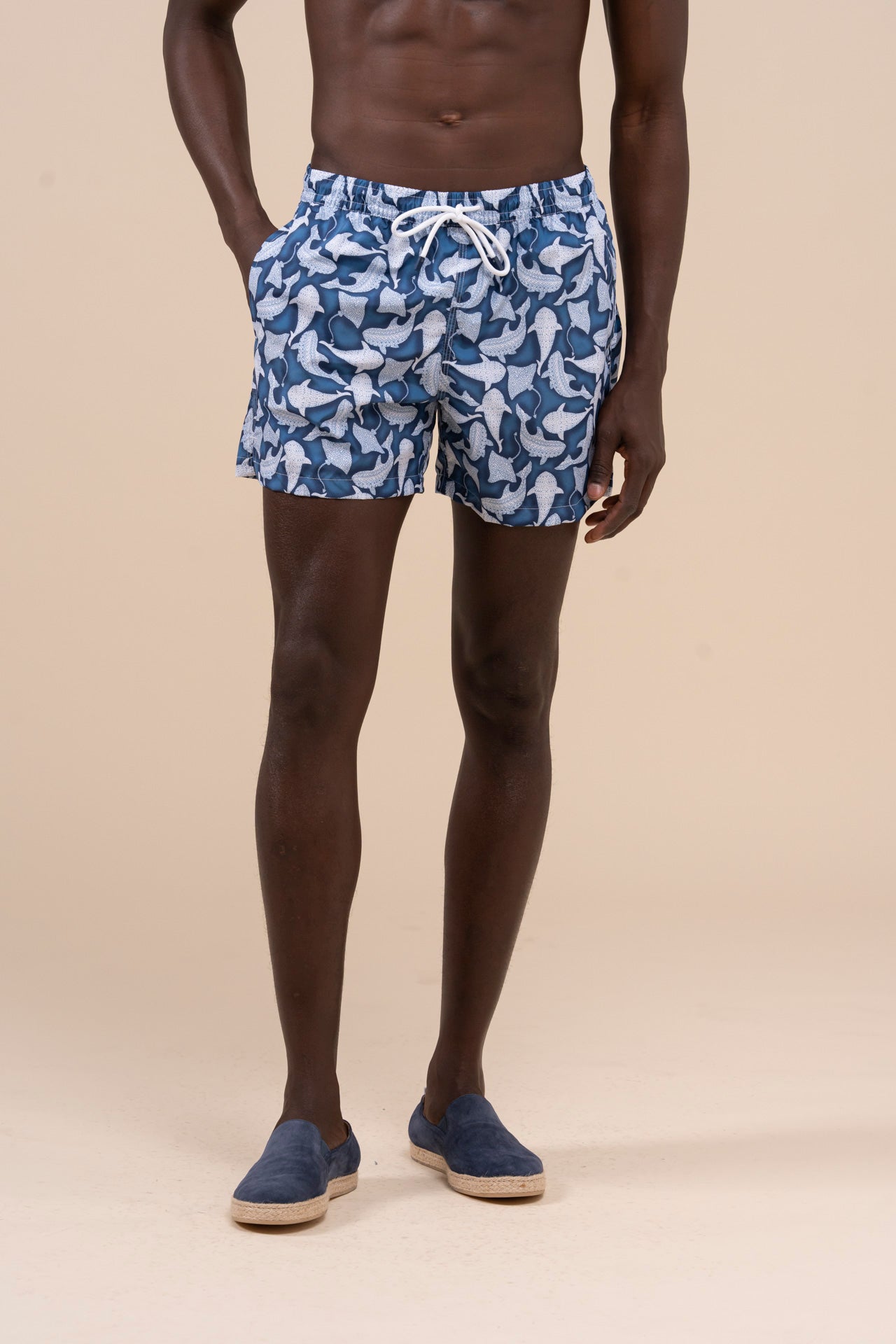 Madeira - The Sustainable Swim Trunk - Shark Pattern