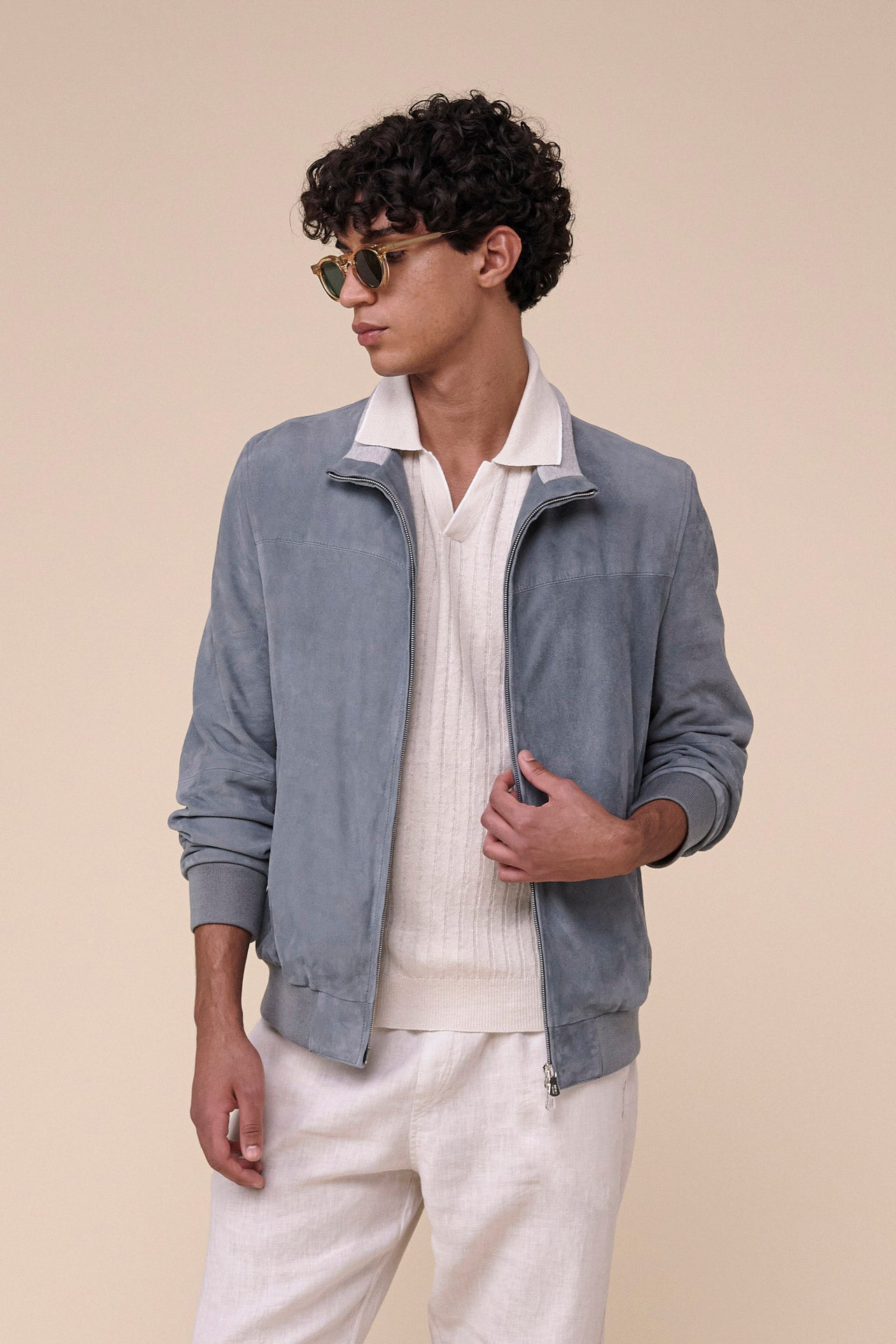 Fregene Suede Bomber Jacket