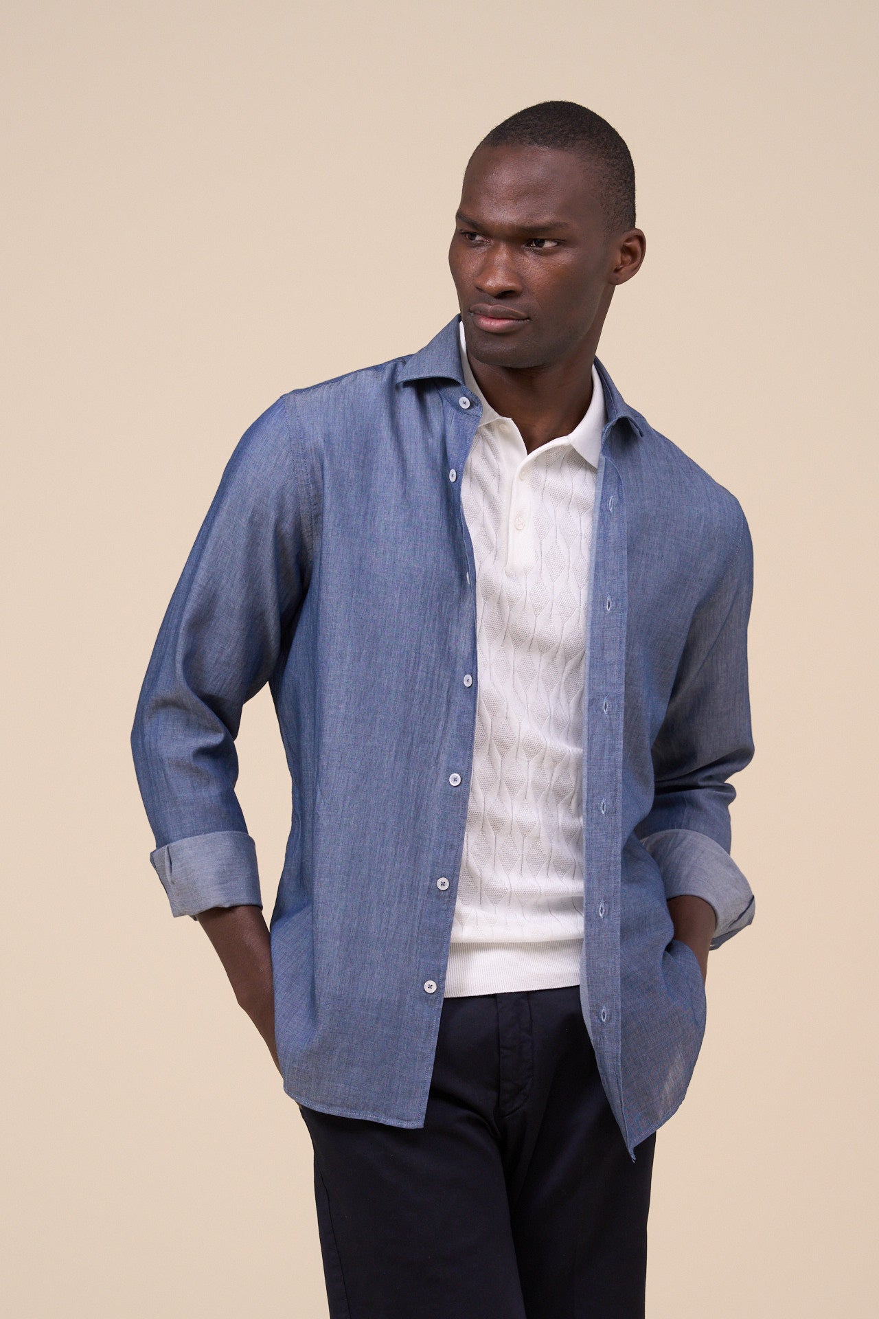 Sean Denim Light Long Sleeve Shirt