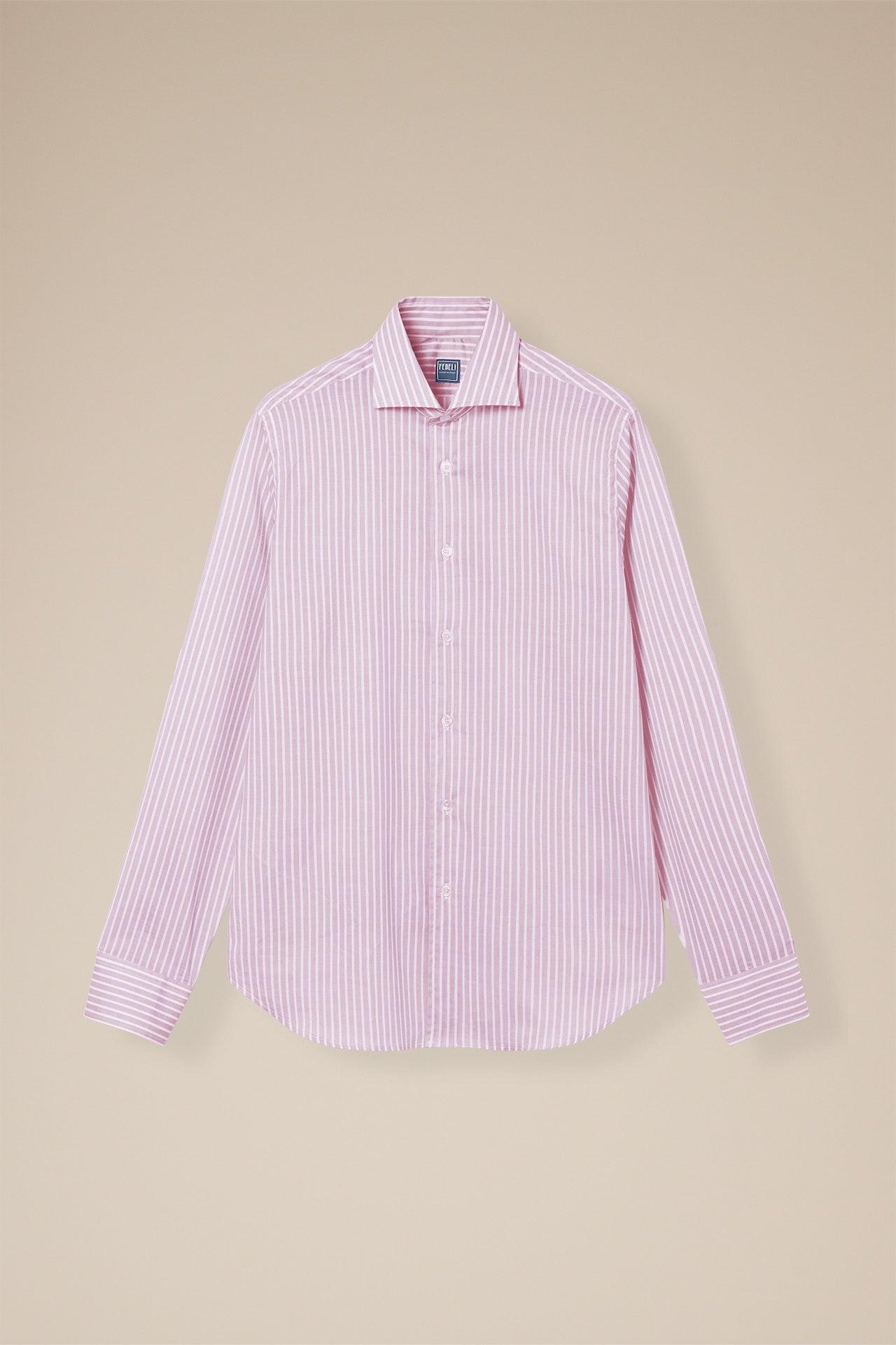 Sean Long Sleeve Cotton Voile Shirt - Striped Pattern