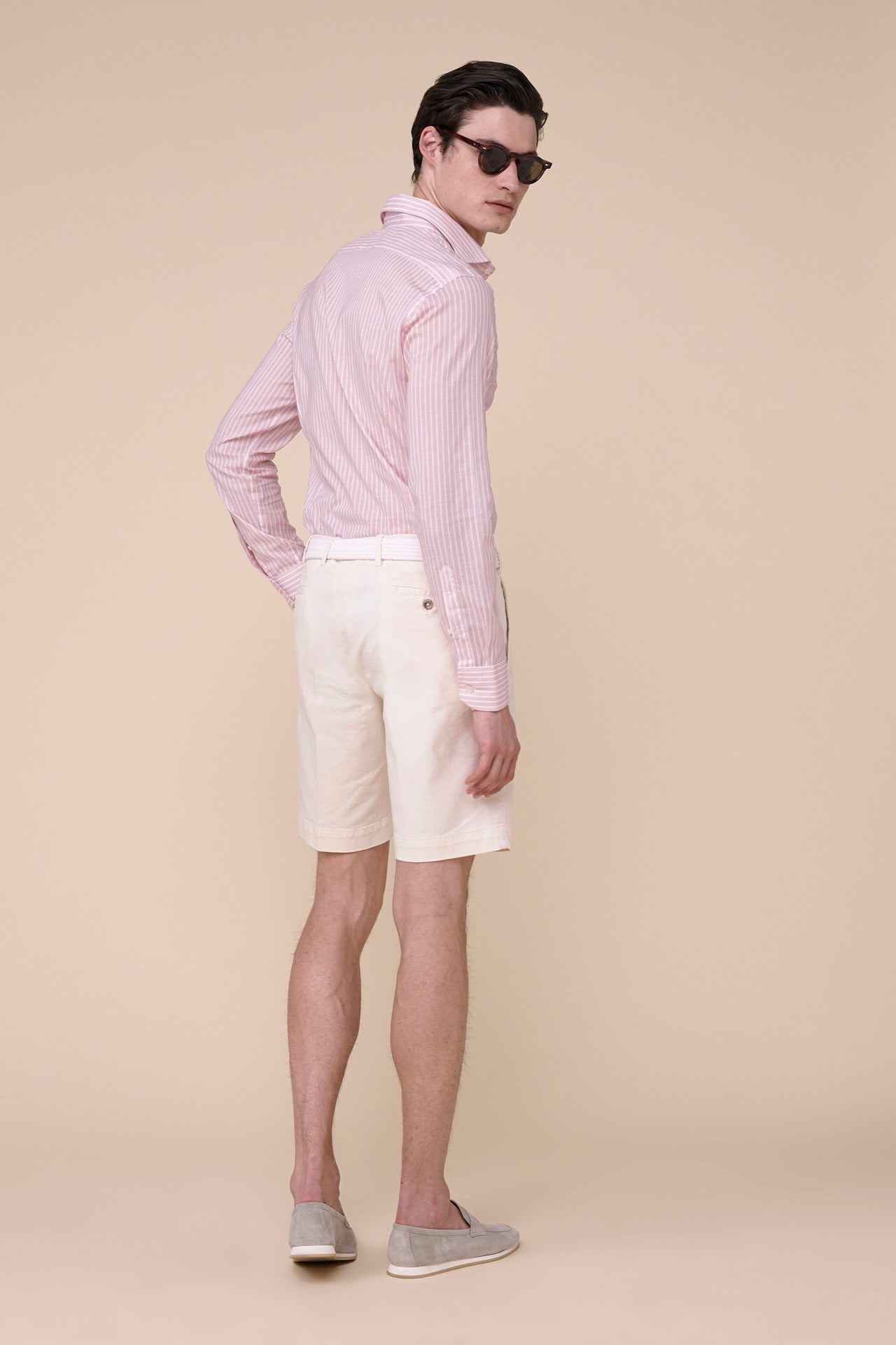 Sean Cotton Voile Long Sleeve Shirt - Striped Pattern