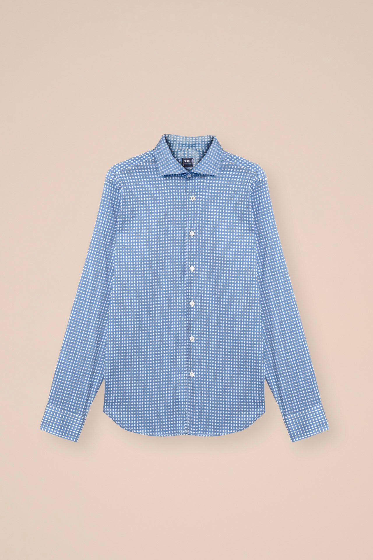 Sean Cotton Voile Long Sleeve Shirt - Dots Pattern