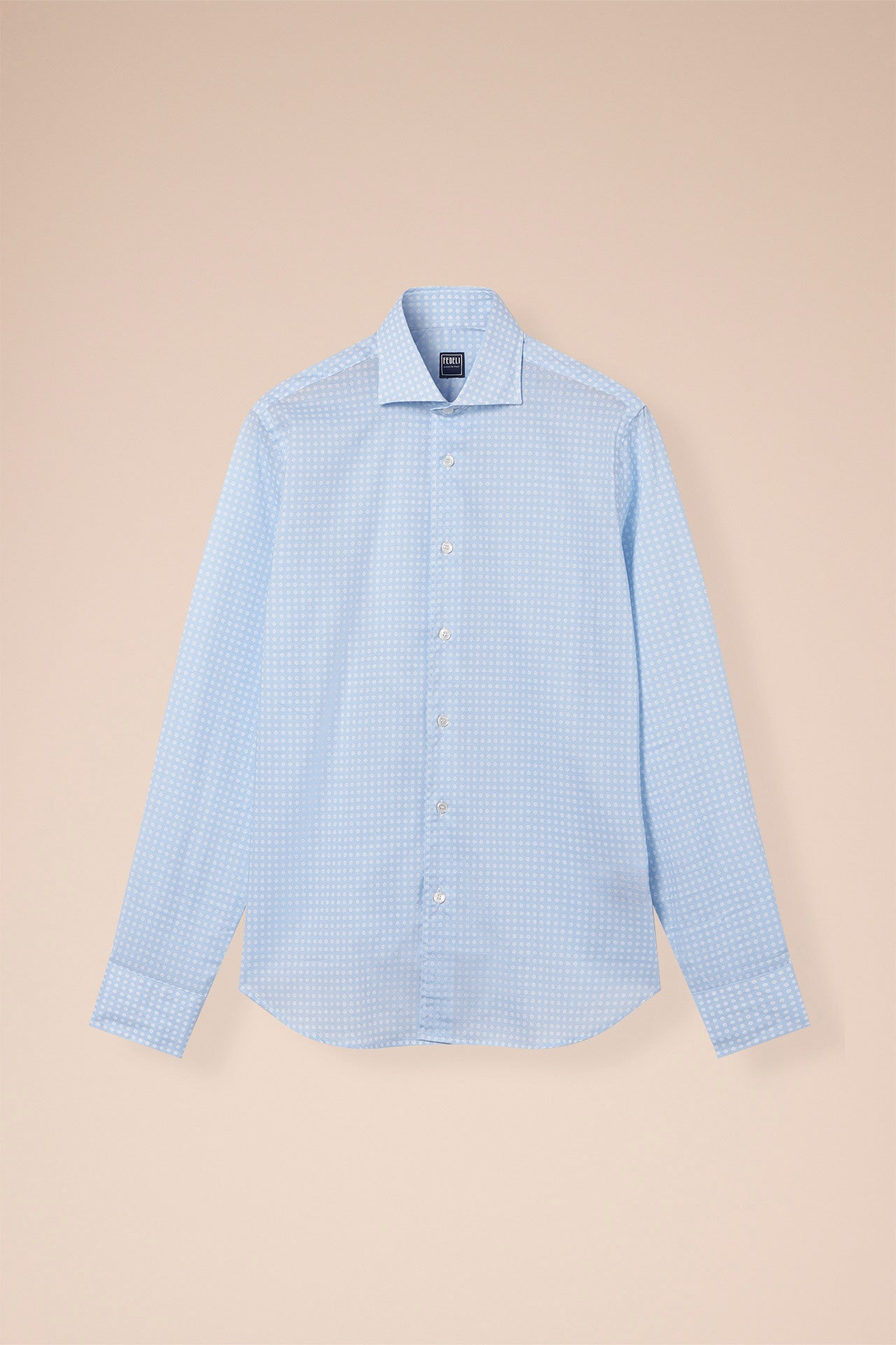 Sean Cotton Voile Long Sleeve Shirt - Dots Pattern