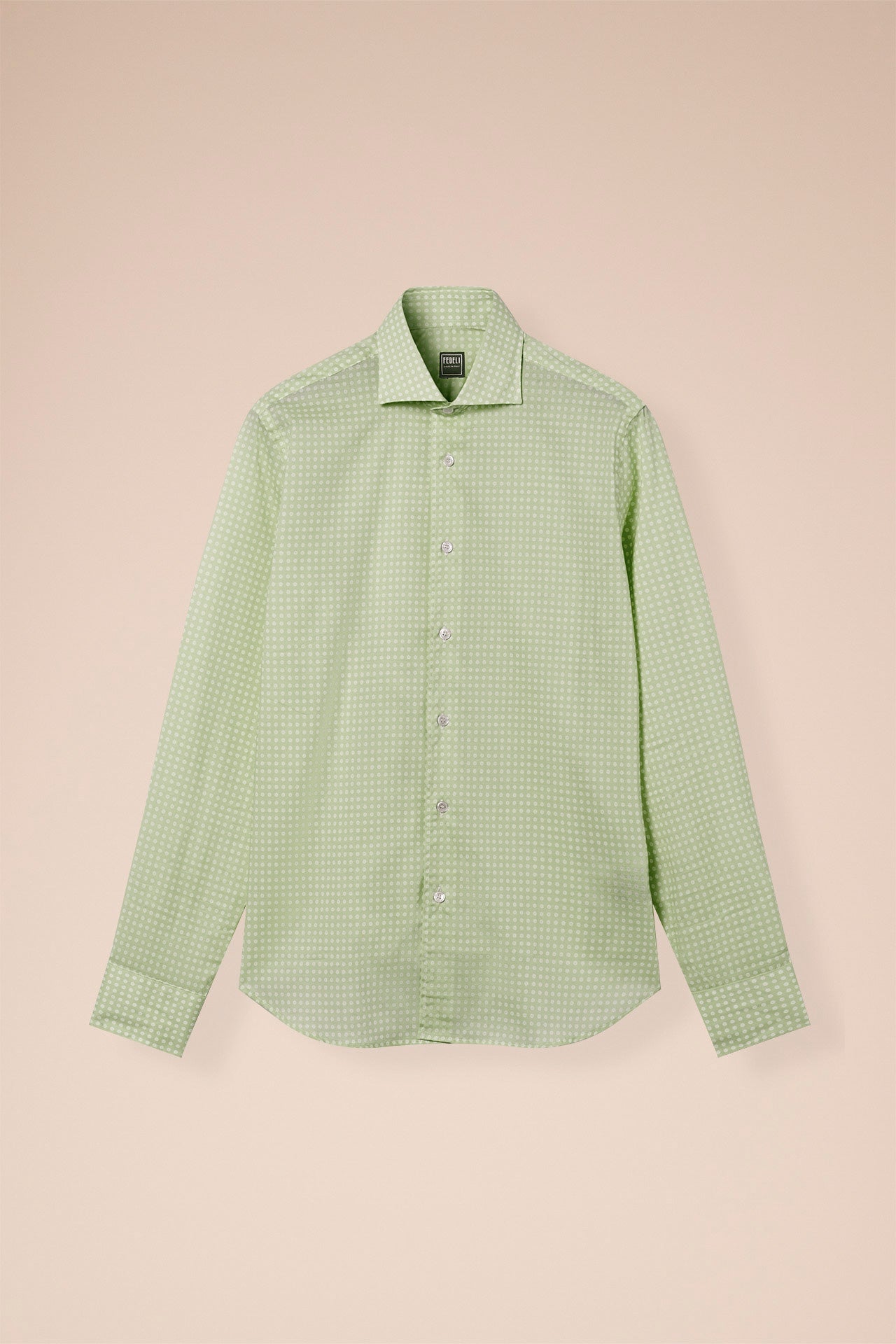 Sean Cotton Voile Long Sleeve Shirt - Dots Pattern